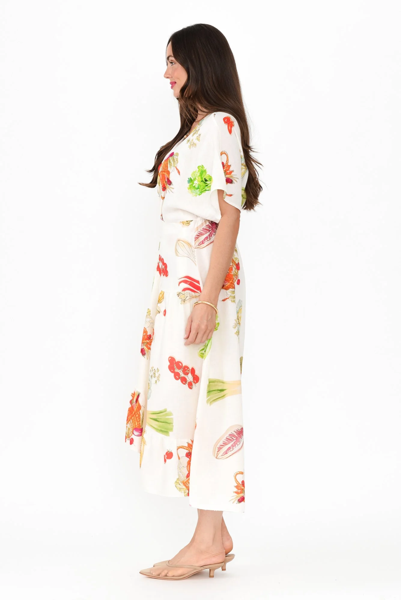 Luanne White Harvest Linen Blend Dress - Image 4
