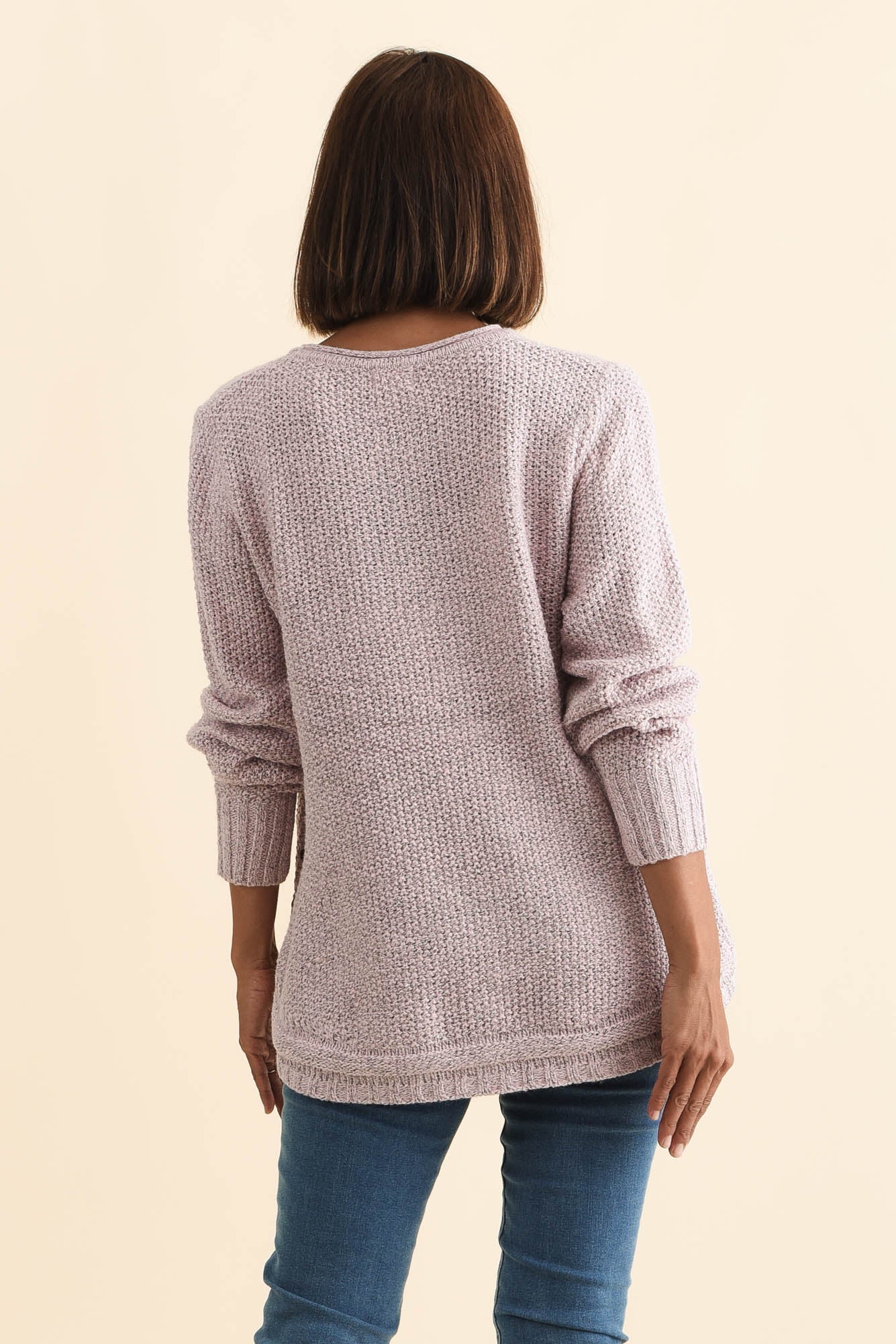 Lucas Pink Knit Button Sweater - Image 4