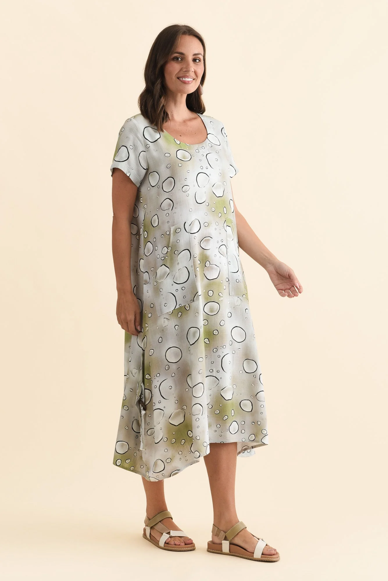Lula Sage Bubble Linen Cotton Dress - Image 3