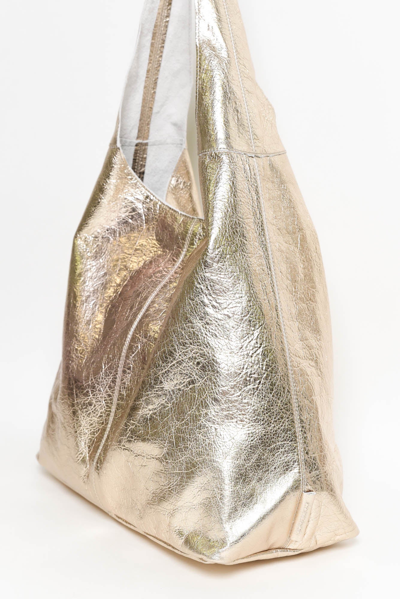 Lynx Champagne Metallic Shoulder Bag - Image 3