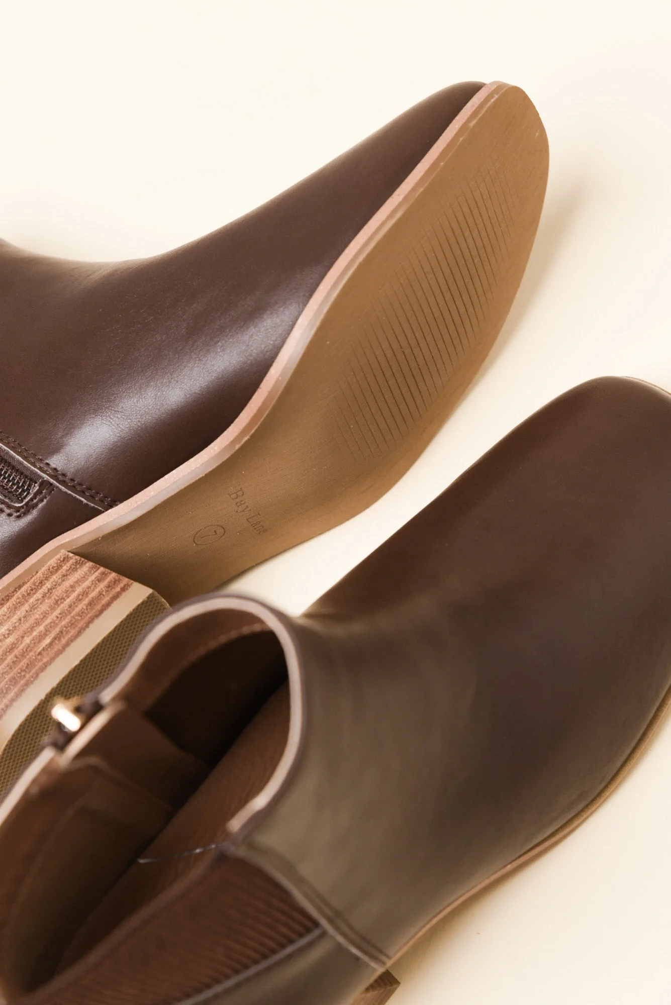 Lyra Chocolate Leather Heeled Boot - Image 3