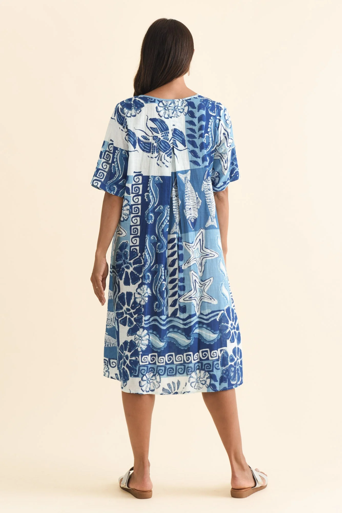 Mackie Blue Ocean Cotton Pocket Dress - Image 4