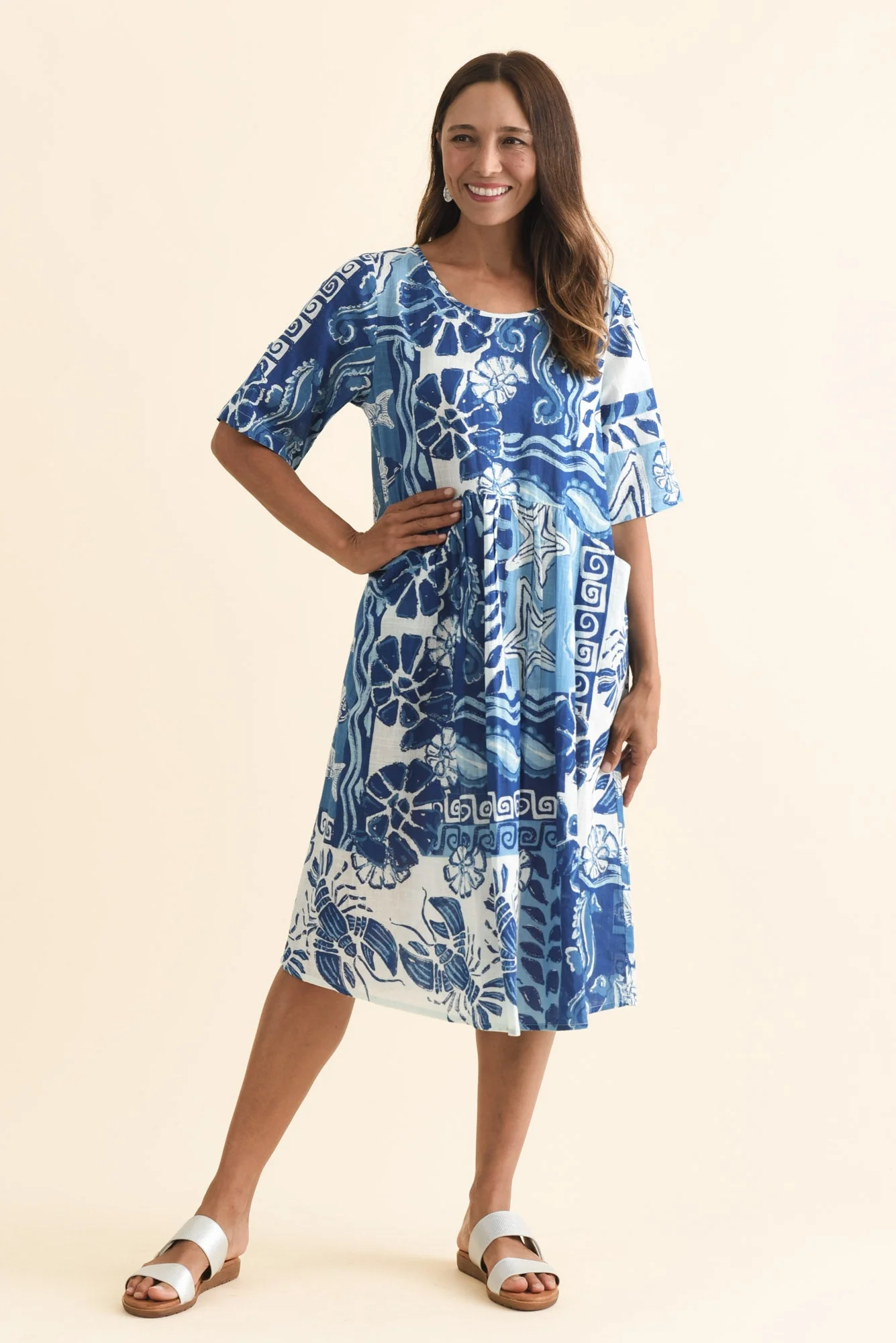 Mackie Blue Ocean Cotton Pocket Dress - Image 6