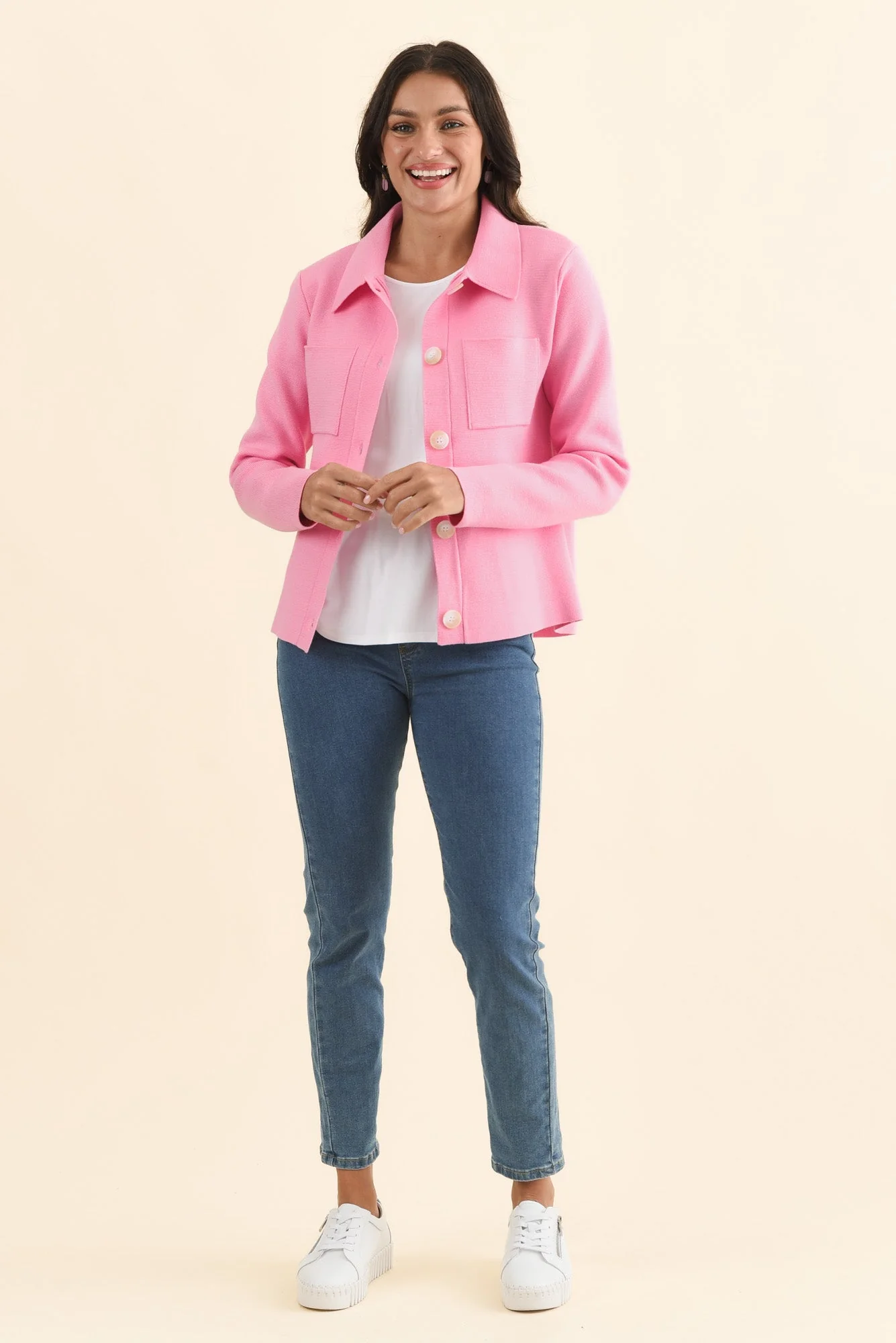 Madden Pink Collared Cardigan - Image 6