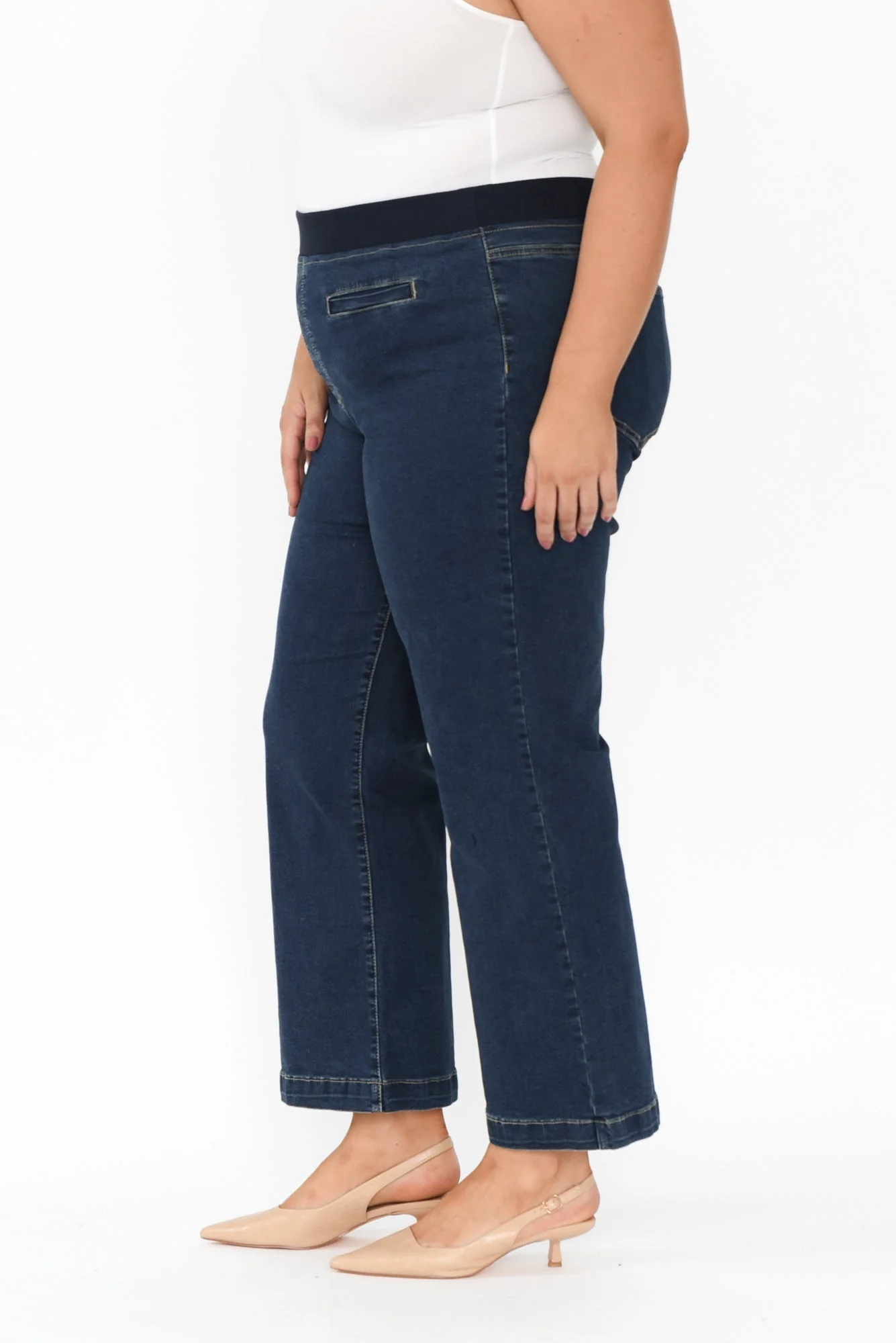 Maddy Dark Blue Straight Leg Jeans - Image 14