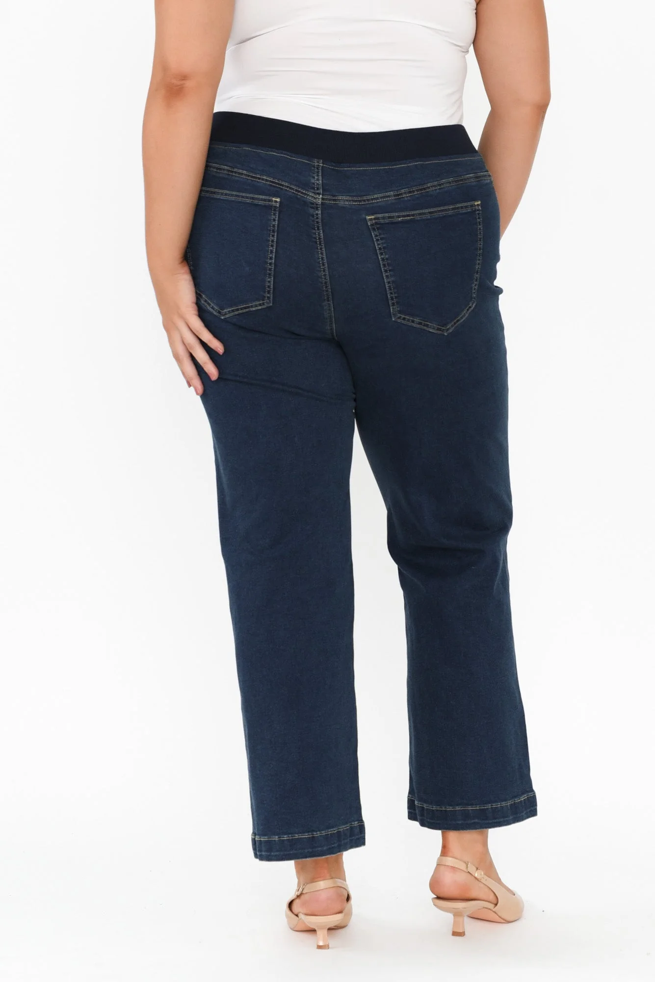 Maddy Dark Blue Straight Leg Jeans - Image 15
