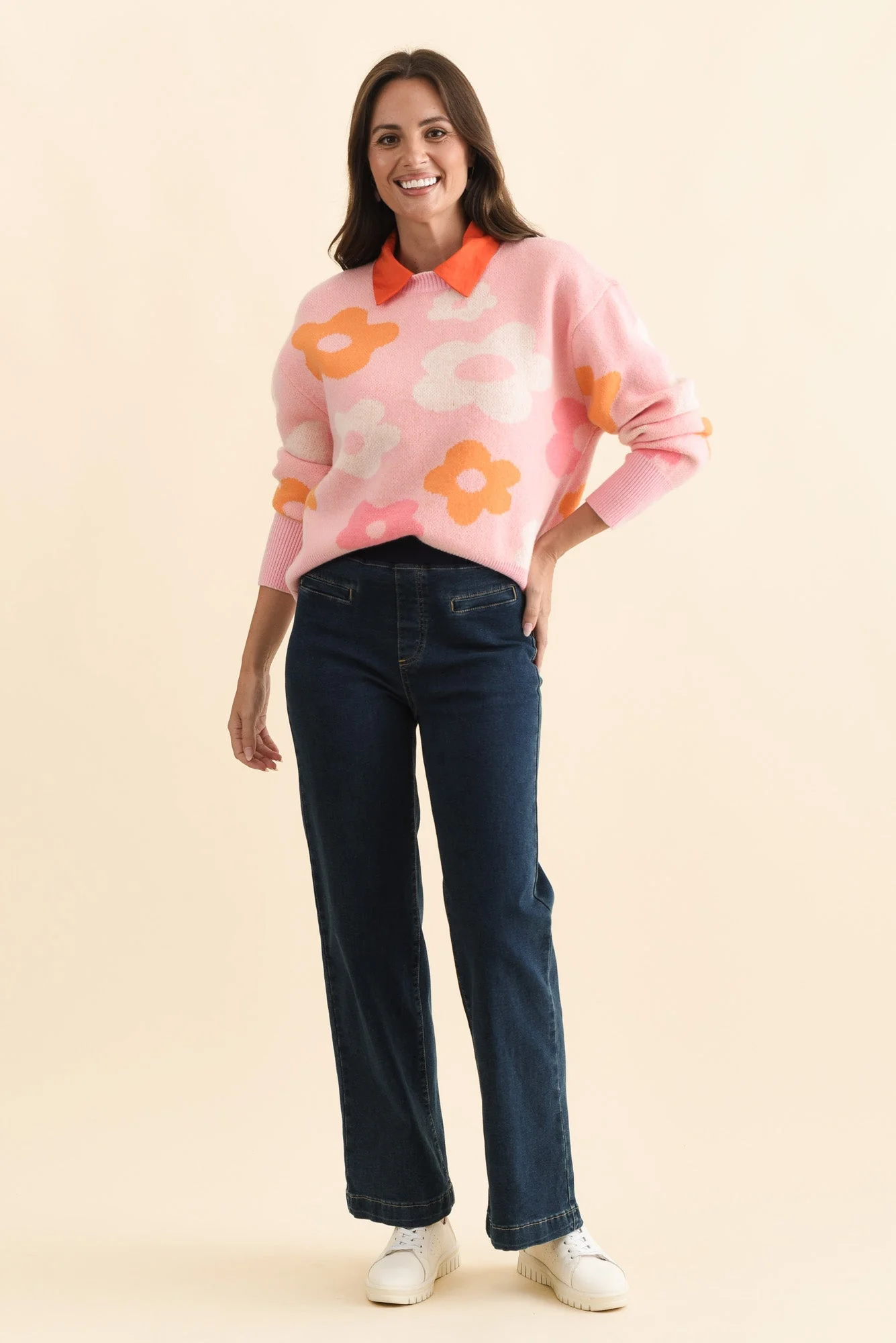 Maddy Dark Blue Straight Leg Jeans - Image 2