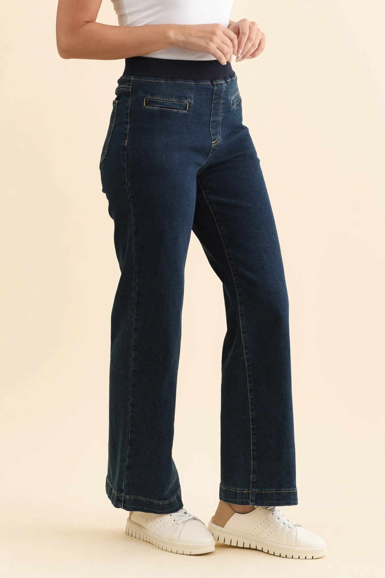 Maddy Dark Blue Straight Leg Jeans - Image 4