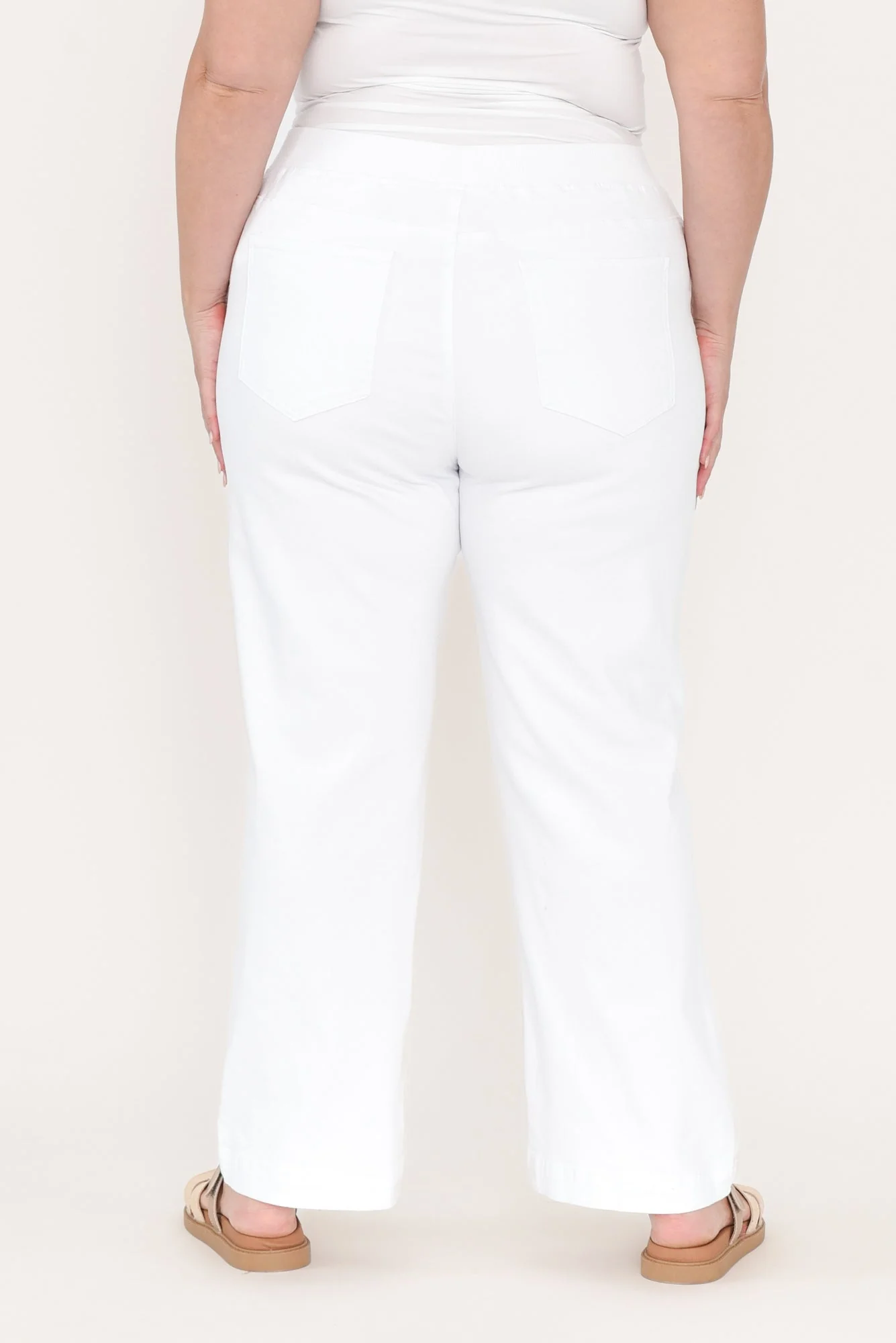Maddy White Straight Leg Jeans - Image 11
