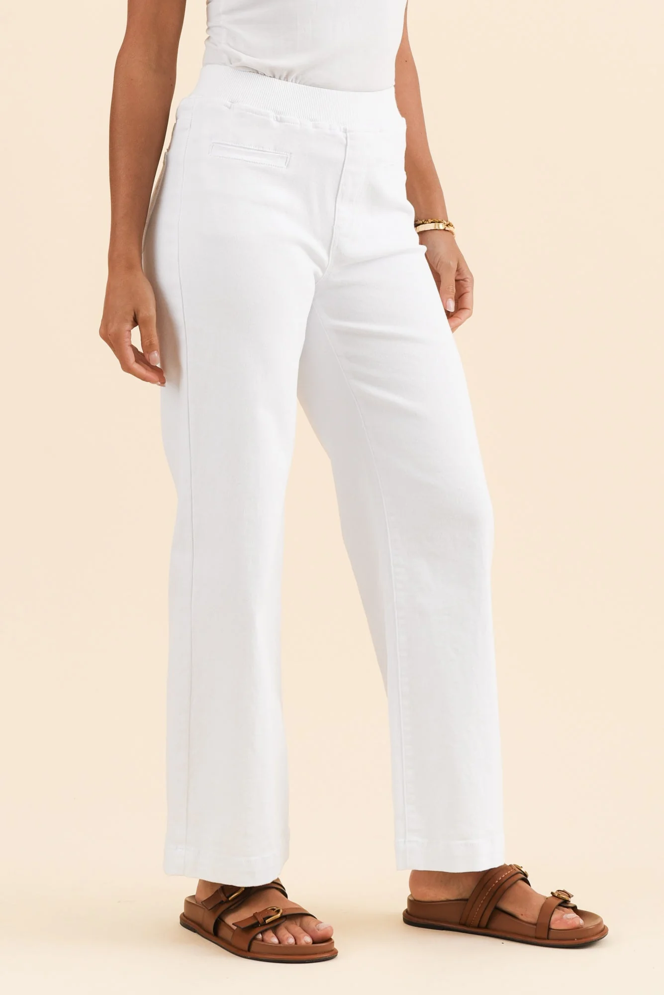 Maddy White Straight Leg Jeans - Image 4