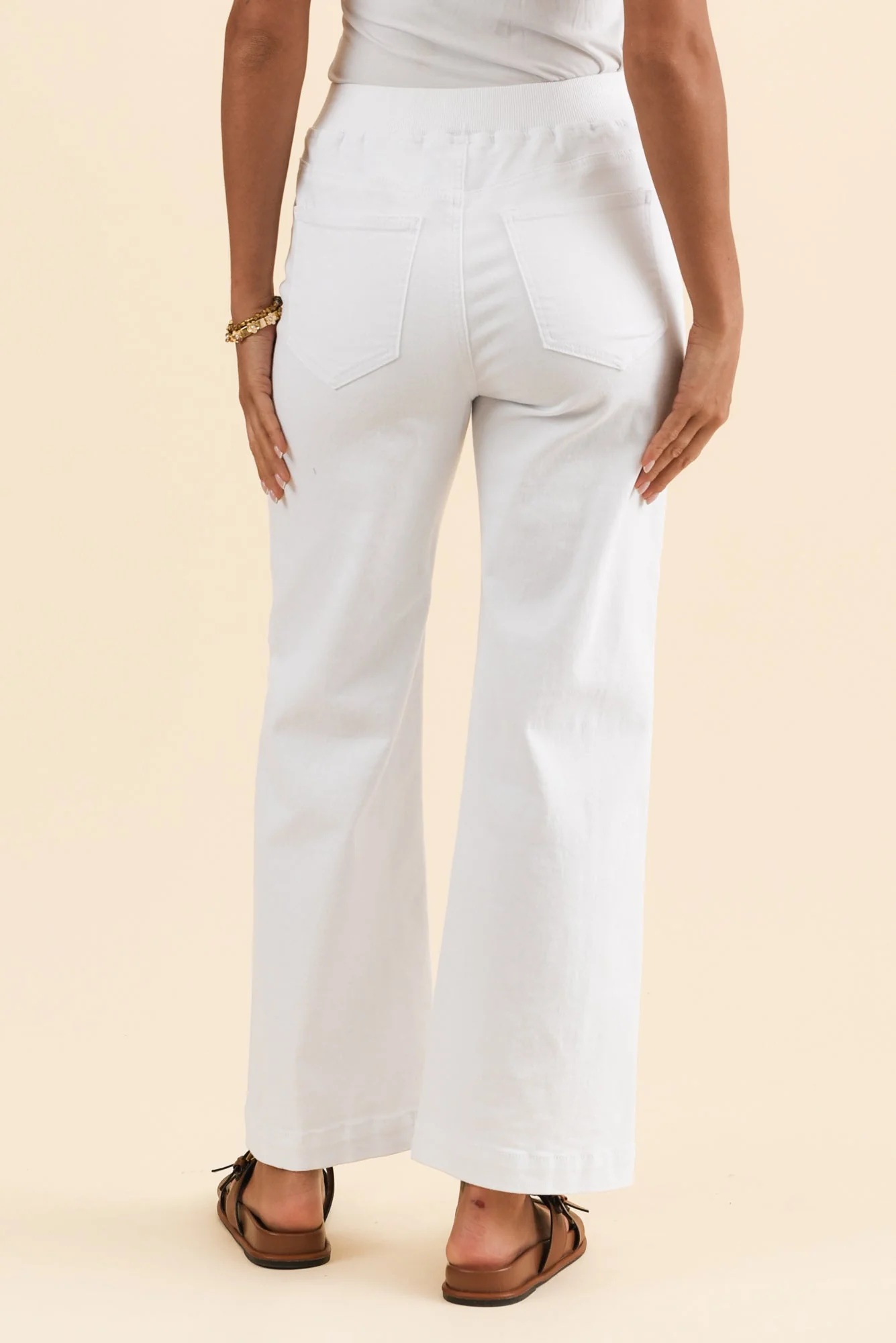 Maddy White Straight Leg Jeans - Image 5