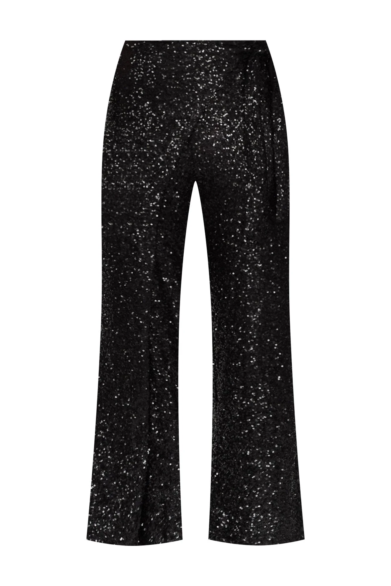 Mae Black Sequin Wrap Pants - Image 2