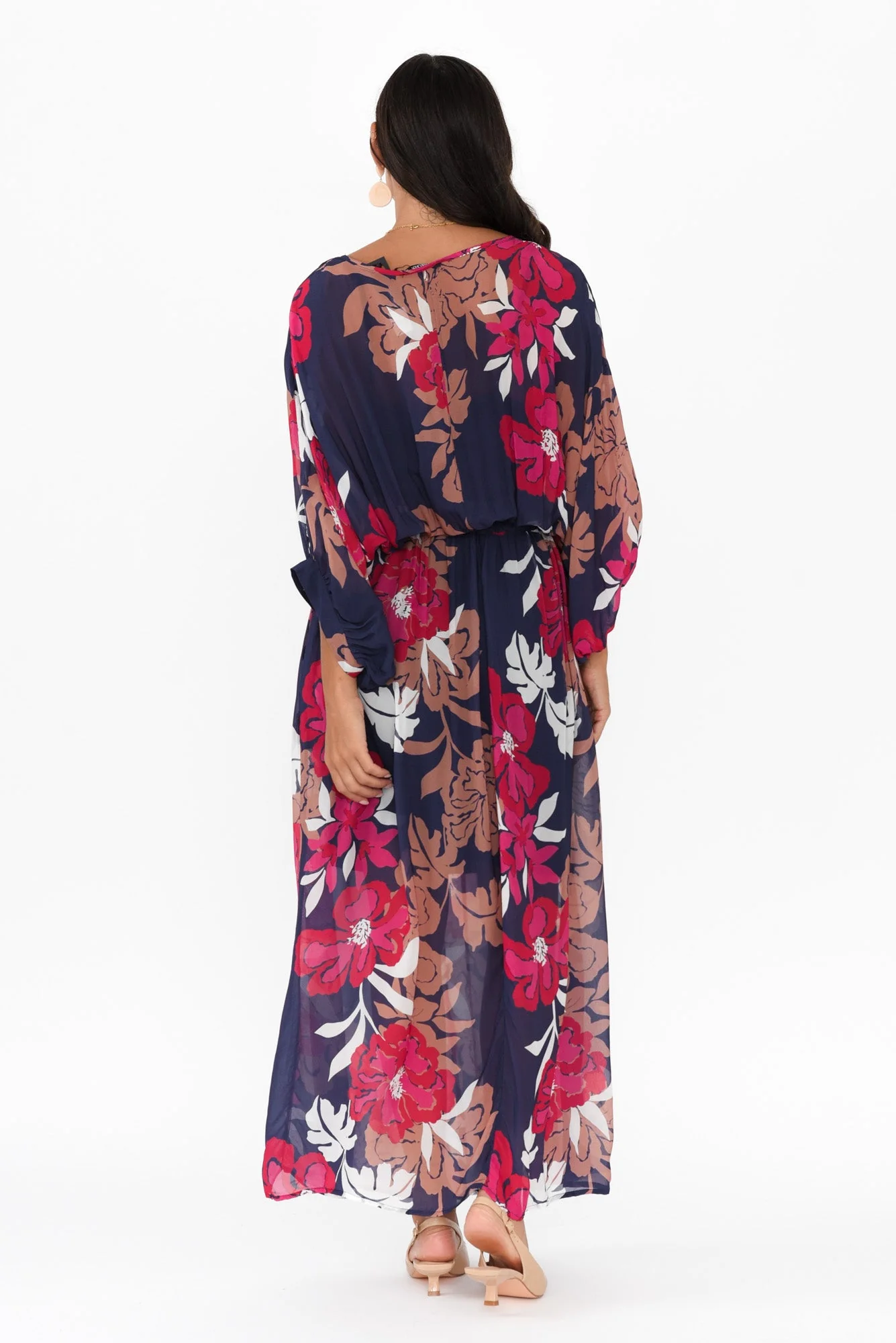 Magnetic Navy Floral Long Sleeve Dress - Image 4