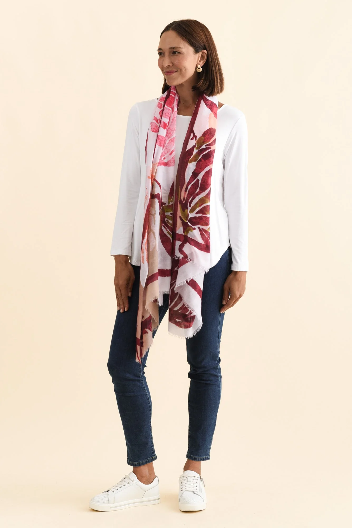 Maleny Pink Garden Scarf - Image 3