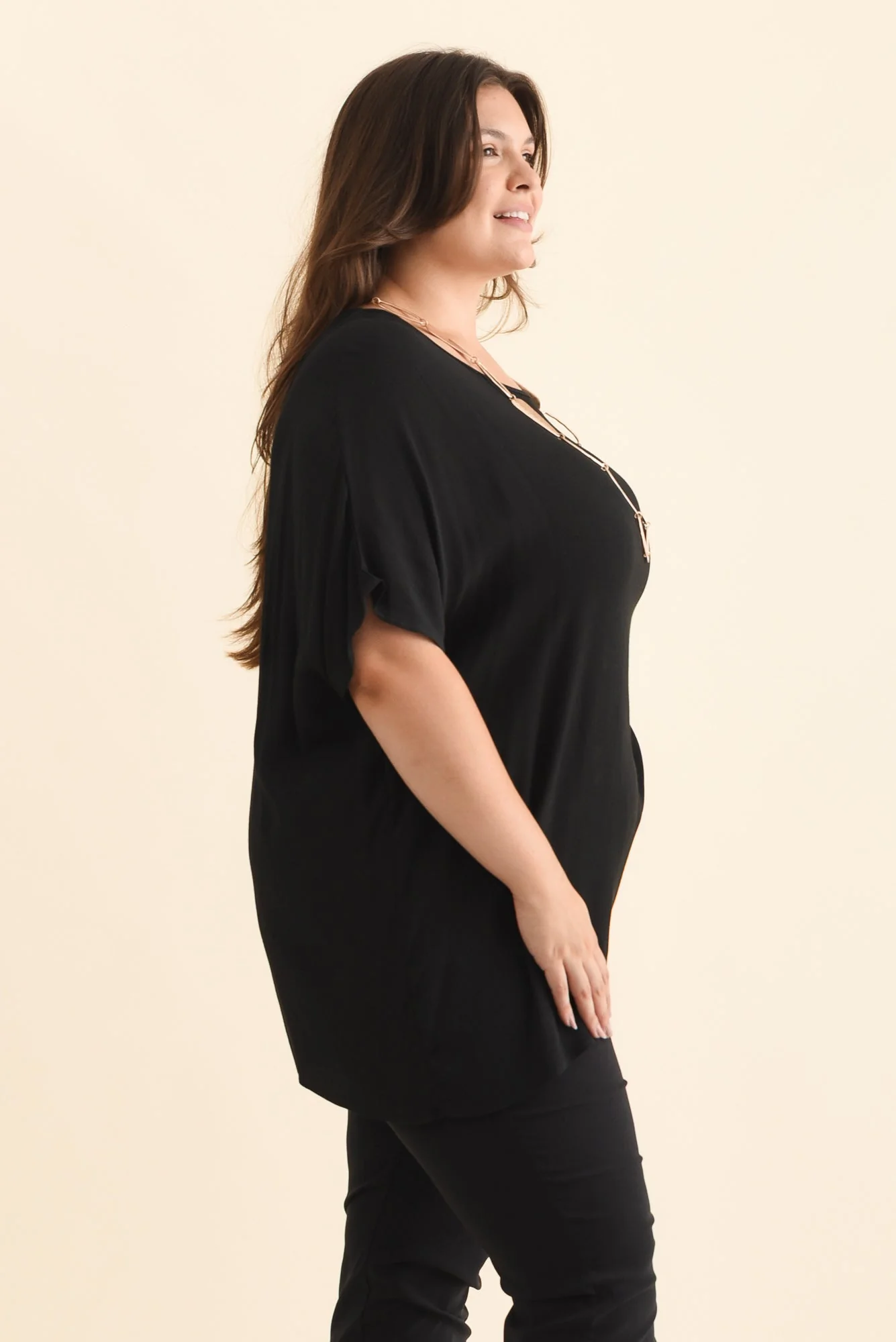 Mali Black Drape Top - Image 11