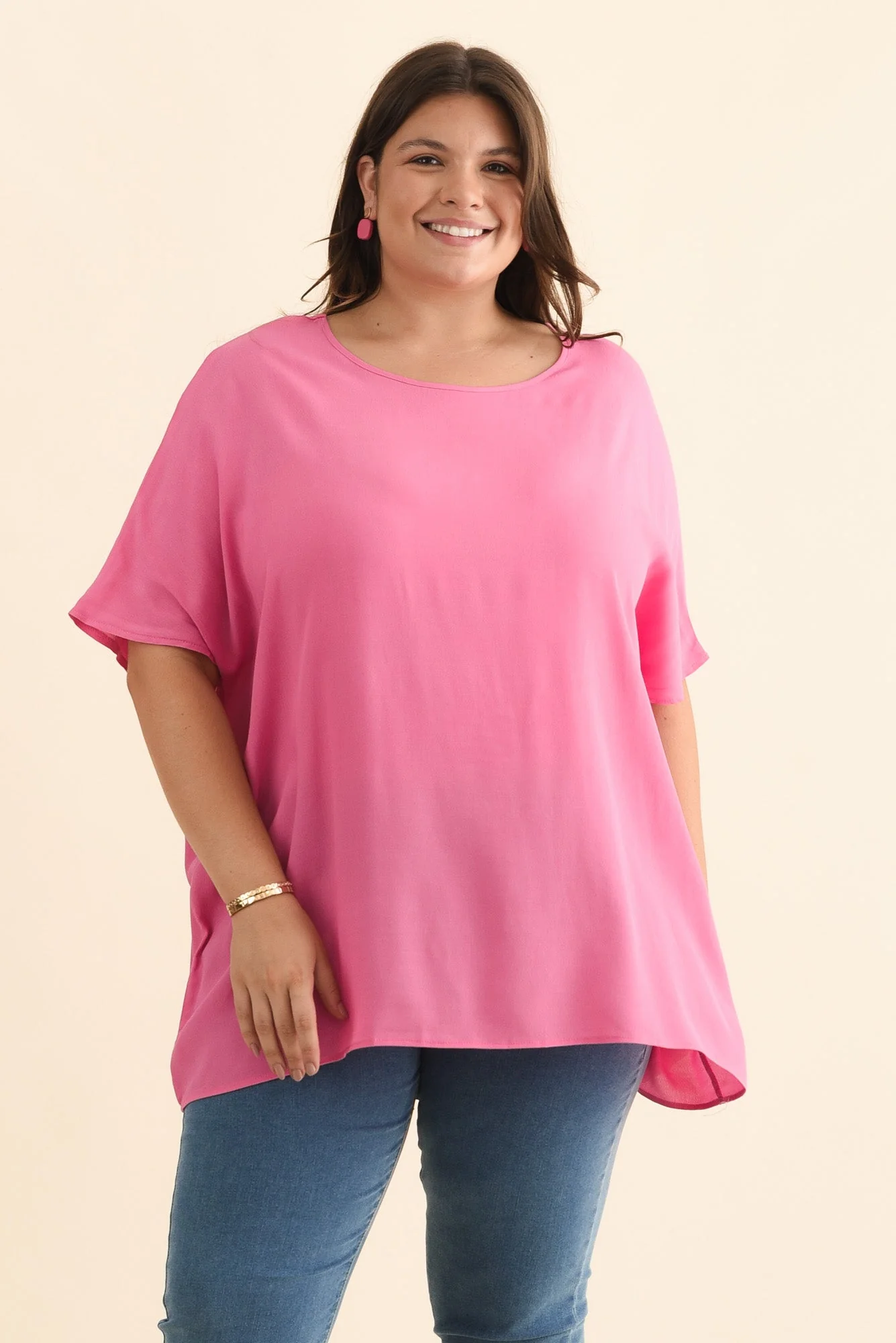Mali Hot Pink Drape Top - Image 11