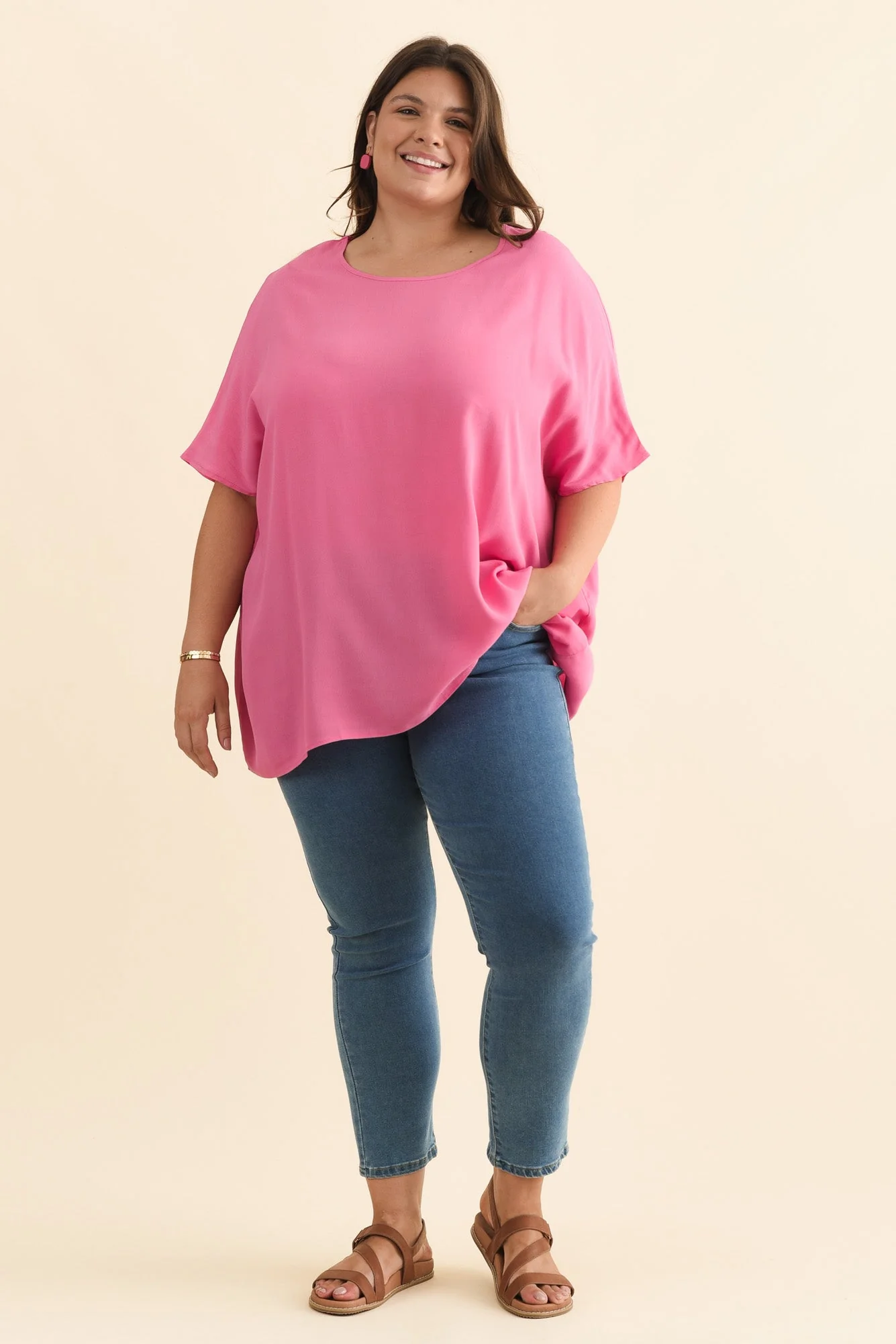 Mali Hot Pink Drape Top - Image 12