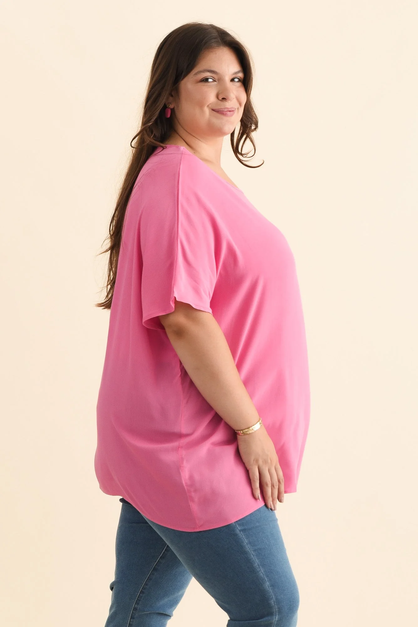 Mali Hot Pink Drape Top - Image 13