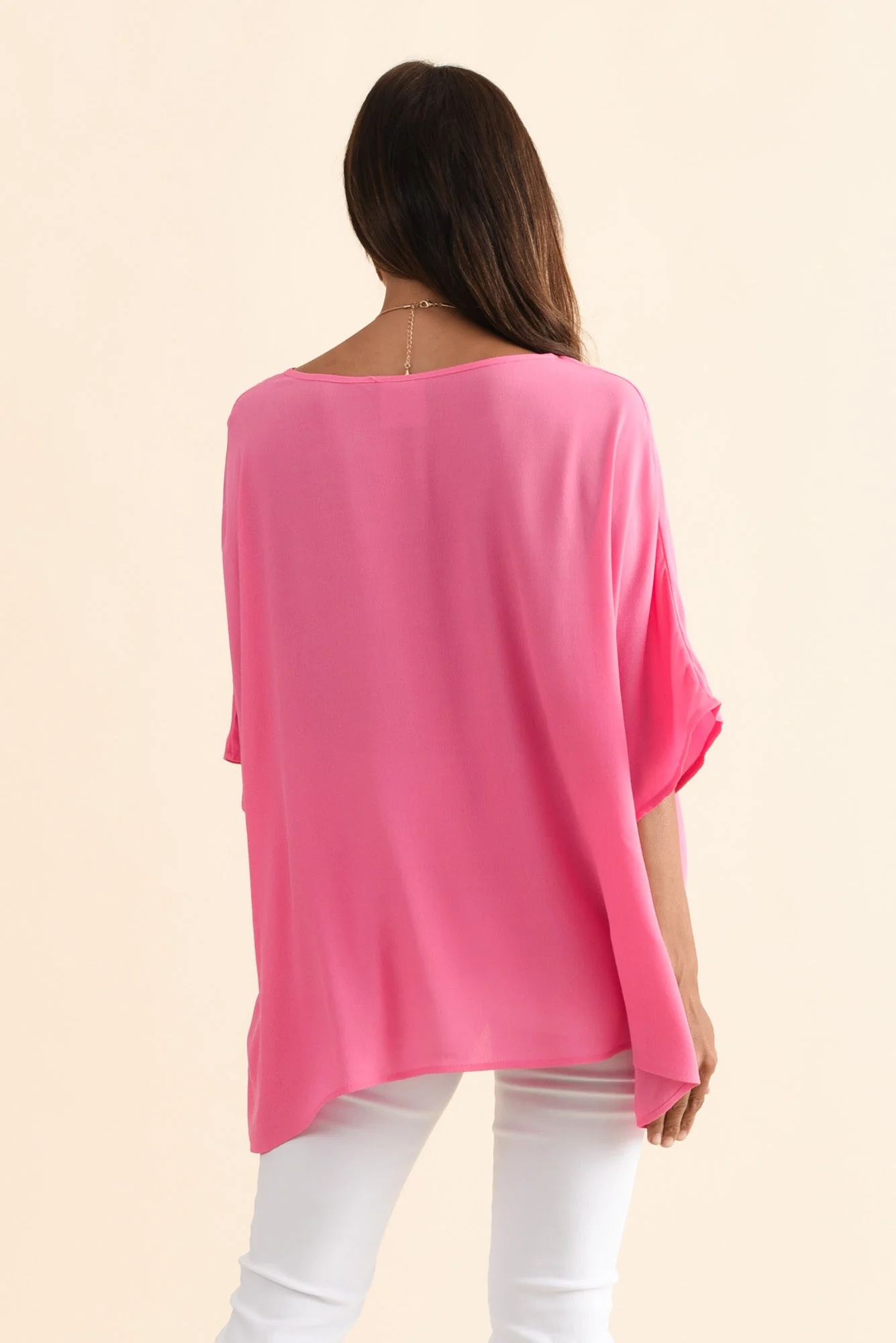 Mali Hot Pink Drape Top - Image 4