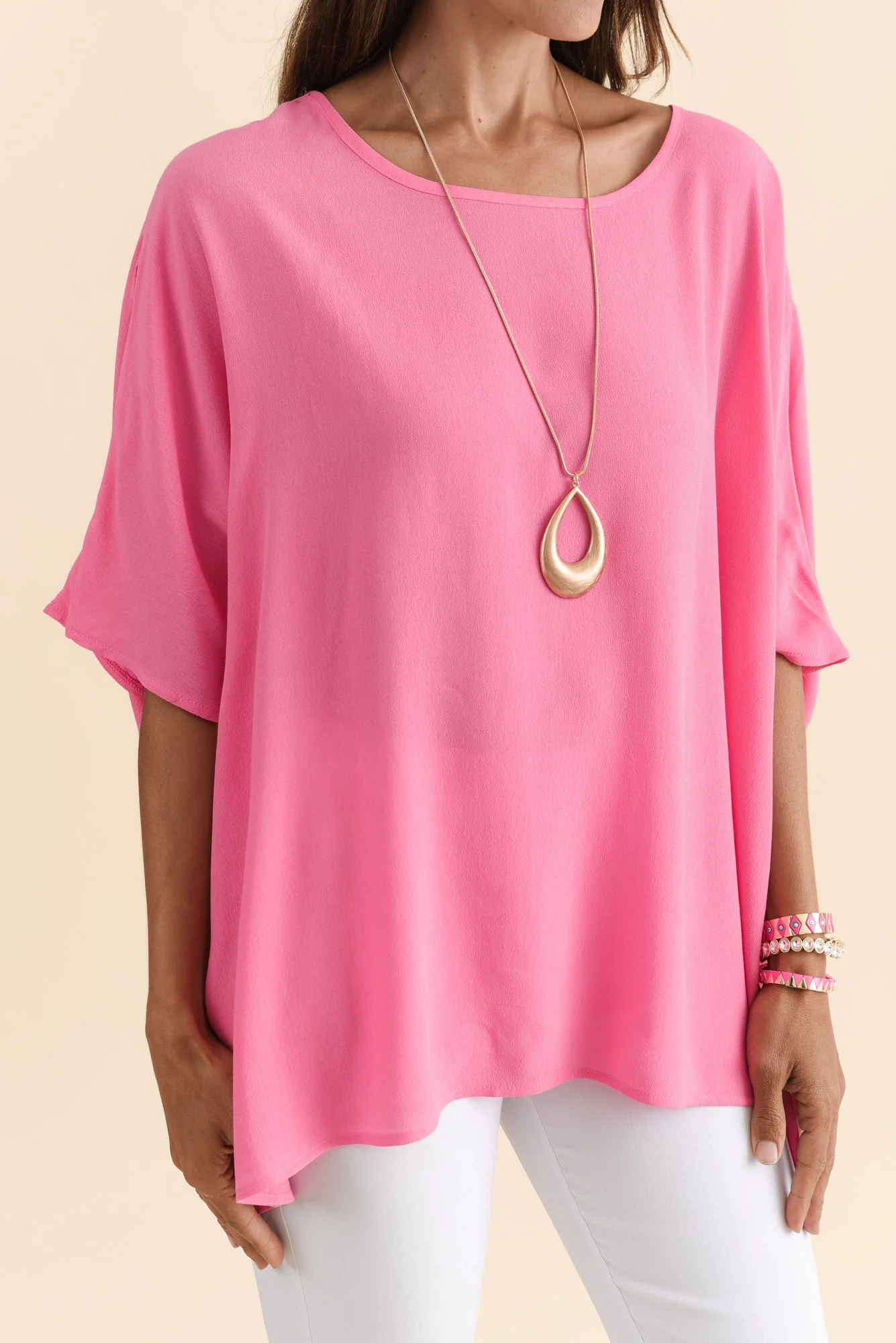 Mali Hot Pink Drape Top - Image 5