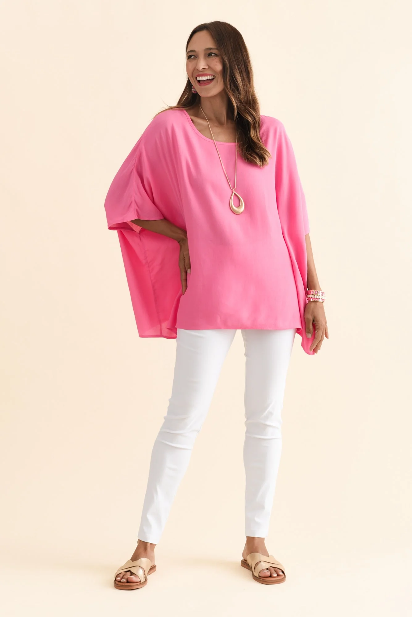 Mali Hot Pink Drape Top - Image 6