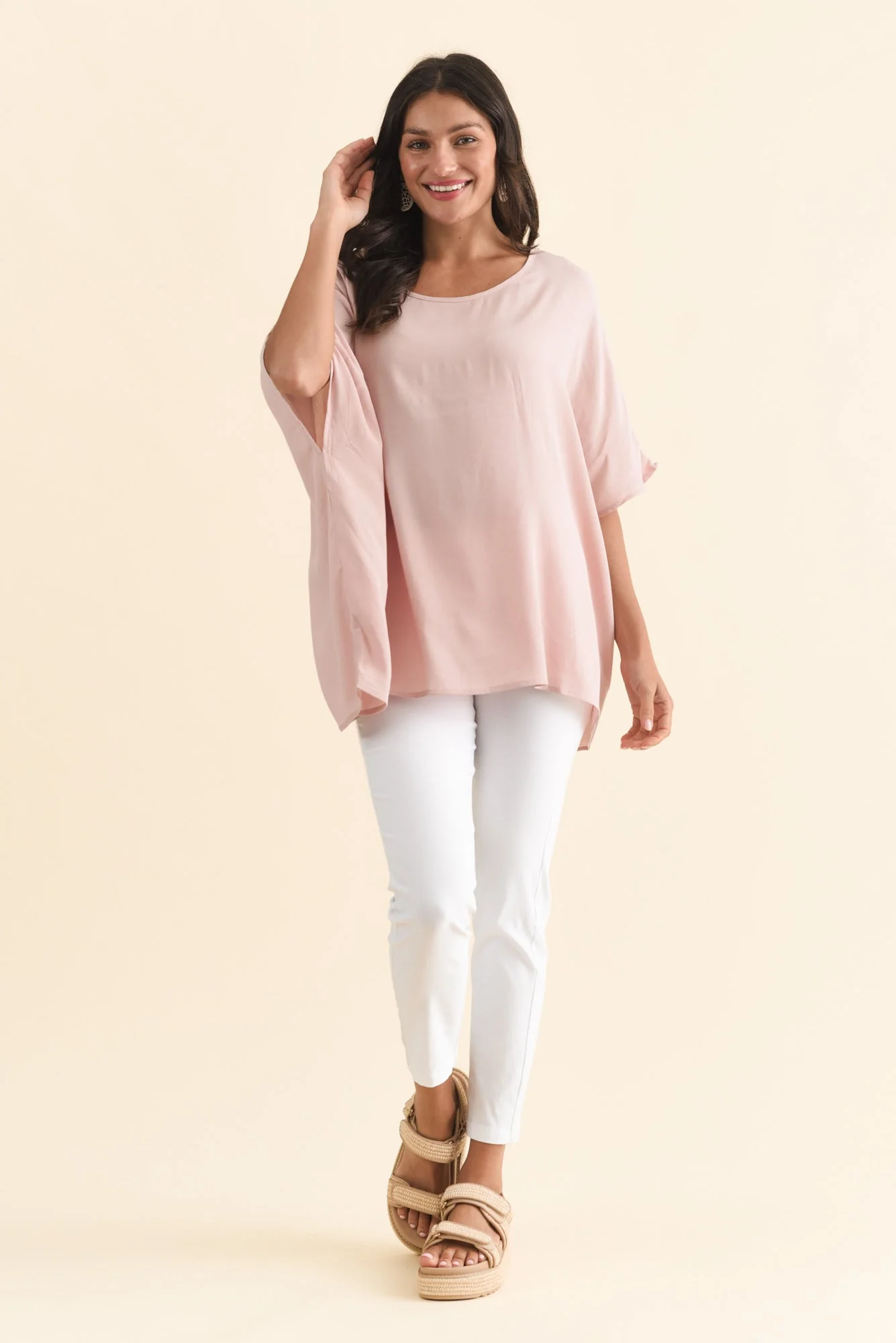 Mali Light Pink Drape Top - Image 2
