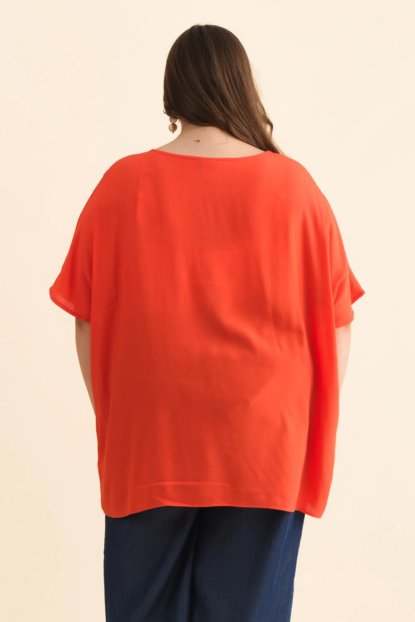 Mali Orange Drape Top - Image 10
