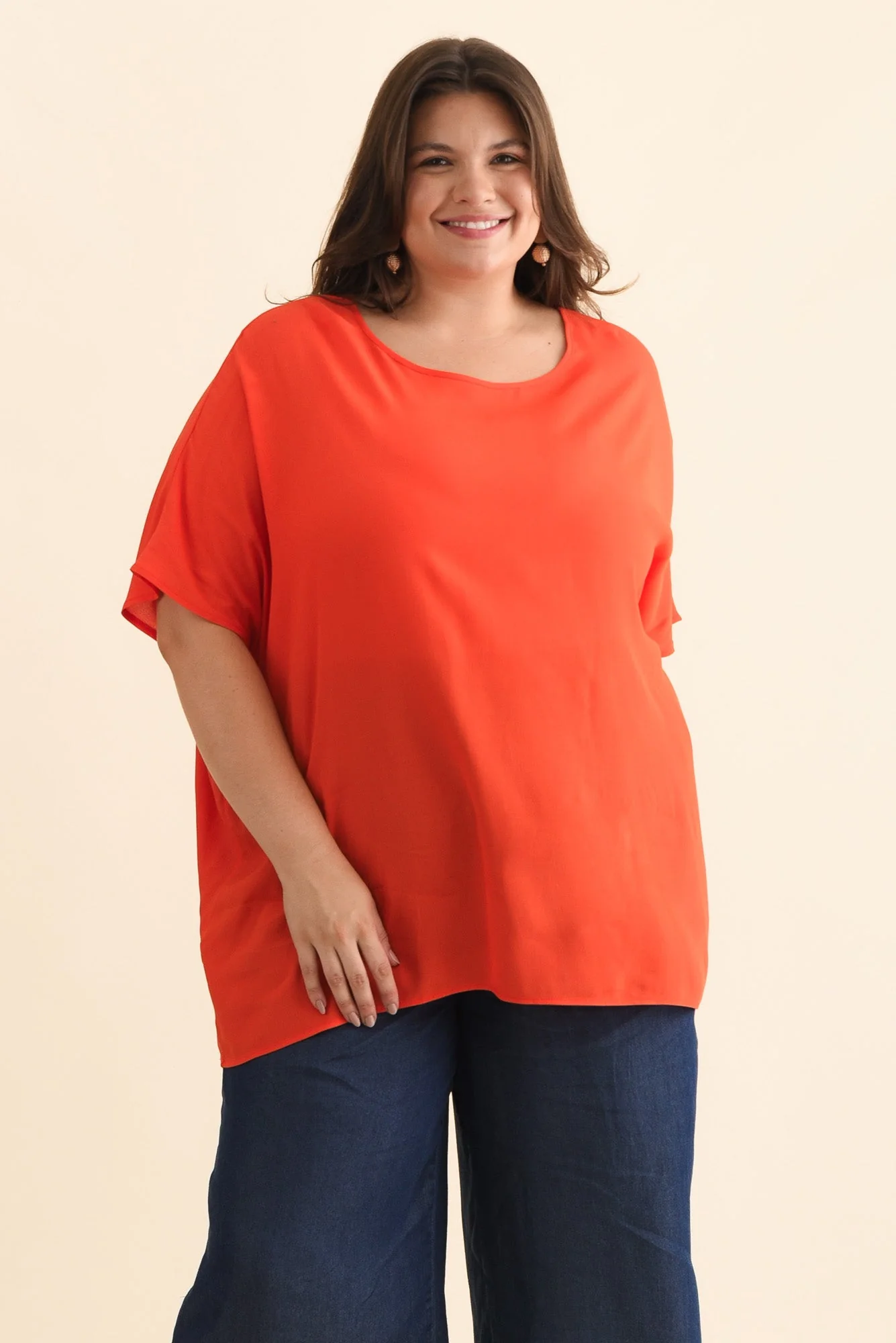 Mali Orange Drape Top - Image 7