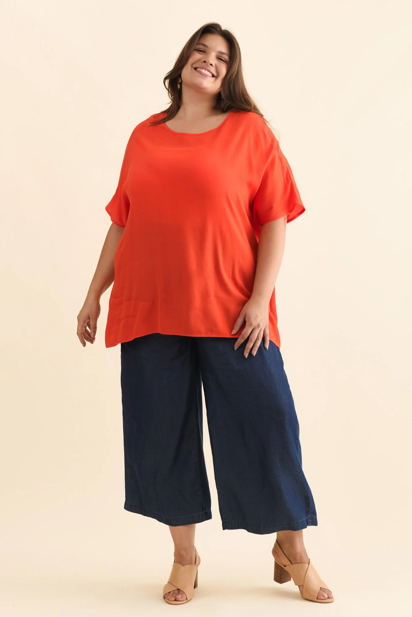 Mali Orange Drape Top - Image 8