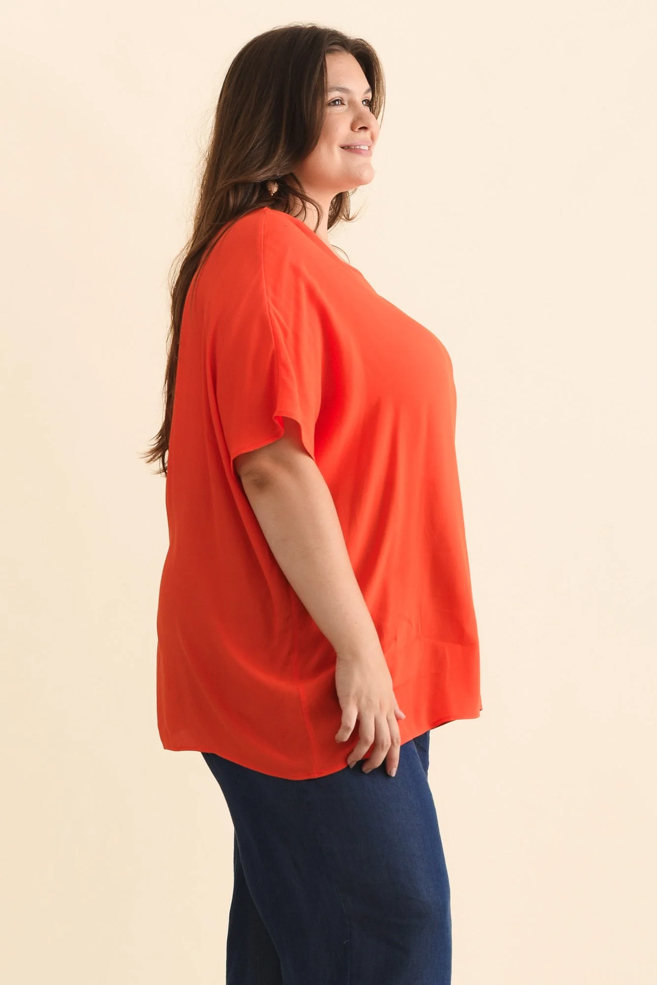 Mali Orange Drape Top - Image 9