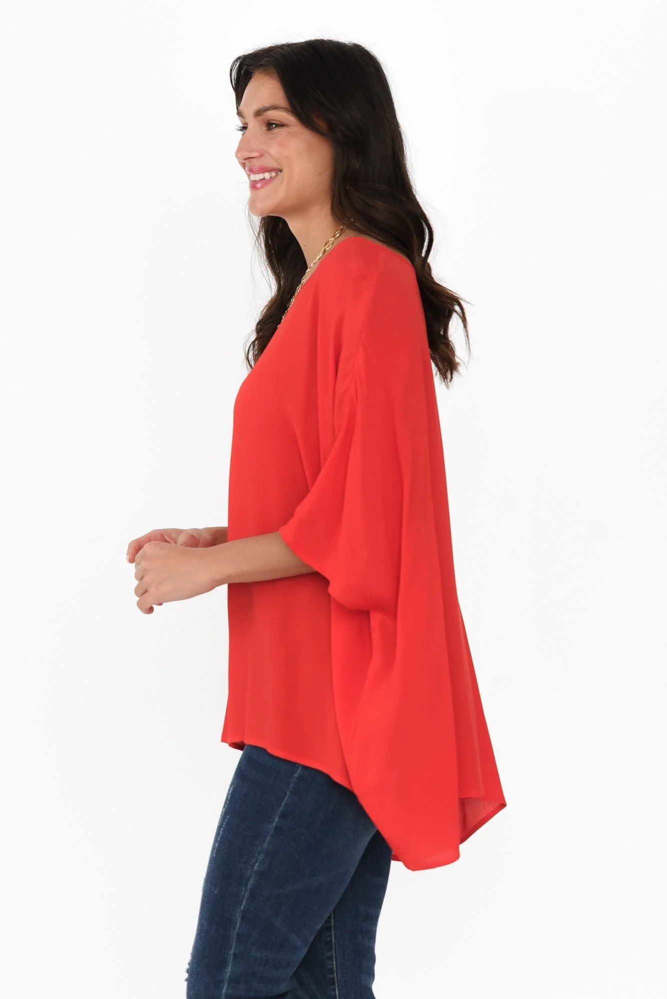 Mali Red Drape Top - Image 3