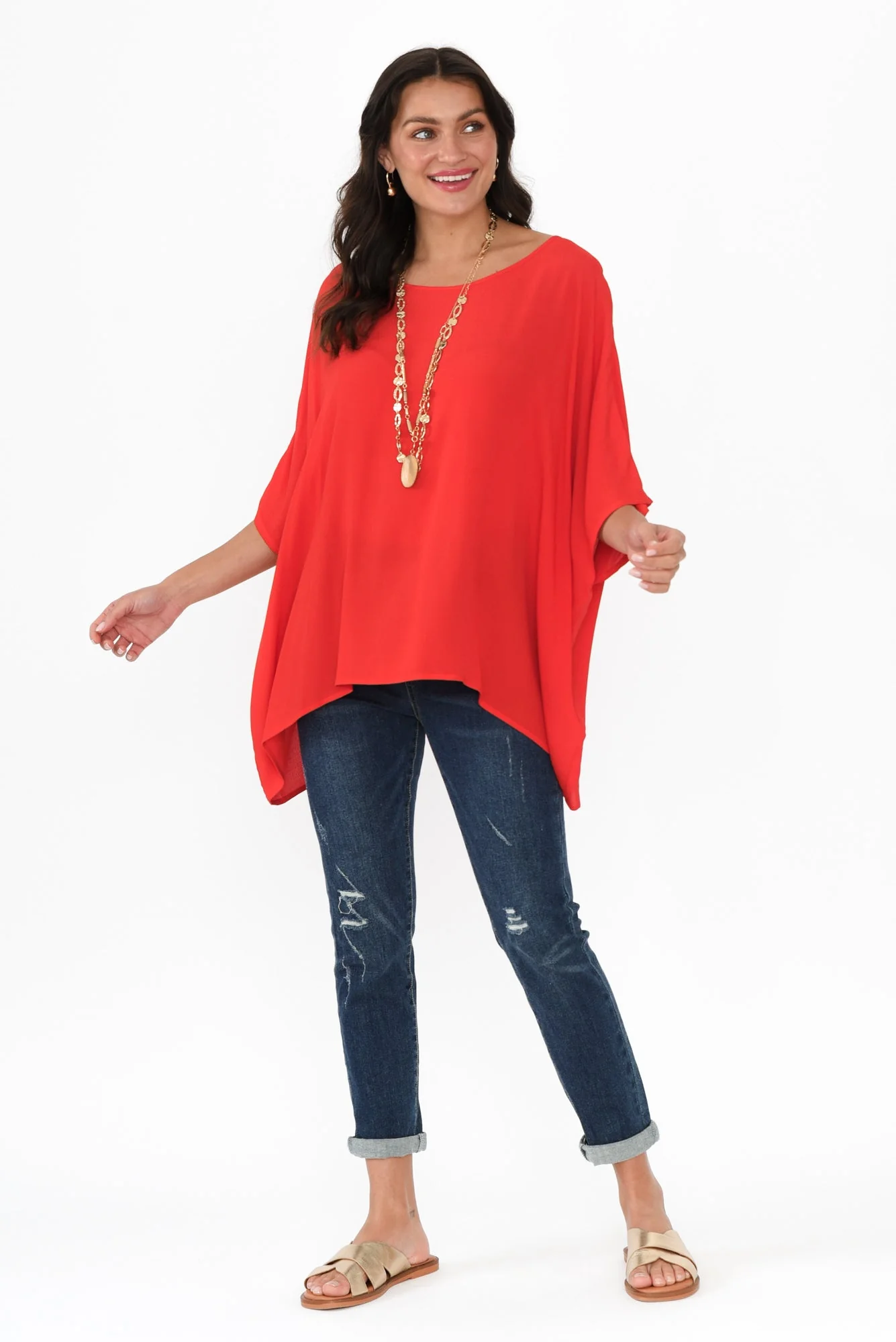 Mali Red Drape Top - Image 6