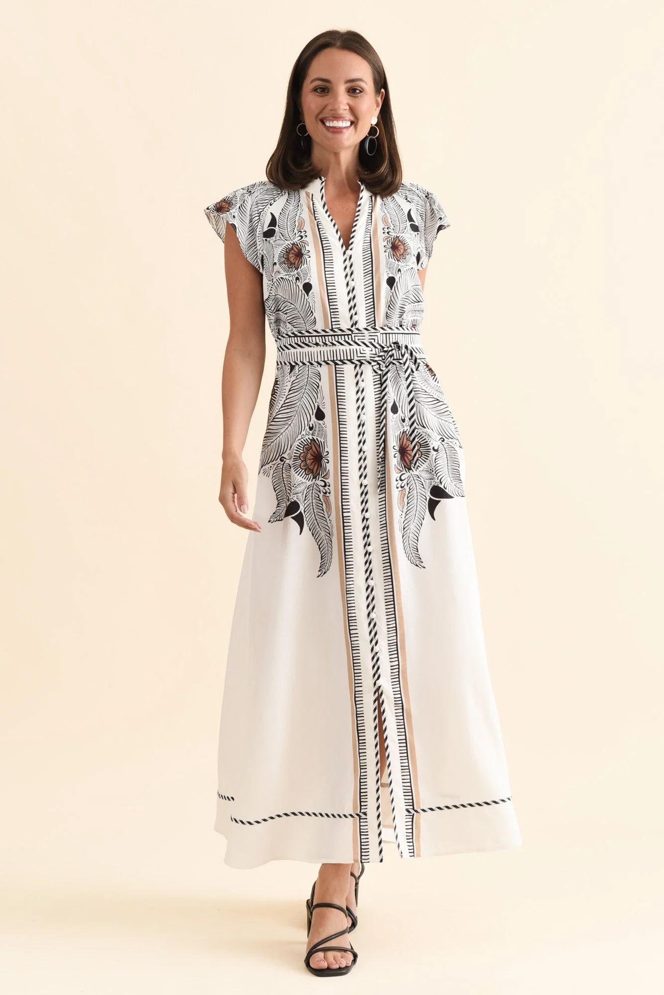 Malika Ivory Casablanca Tie Dress - Image 2