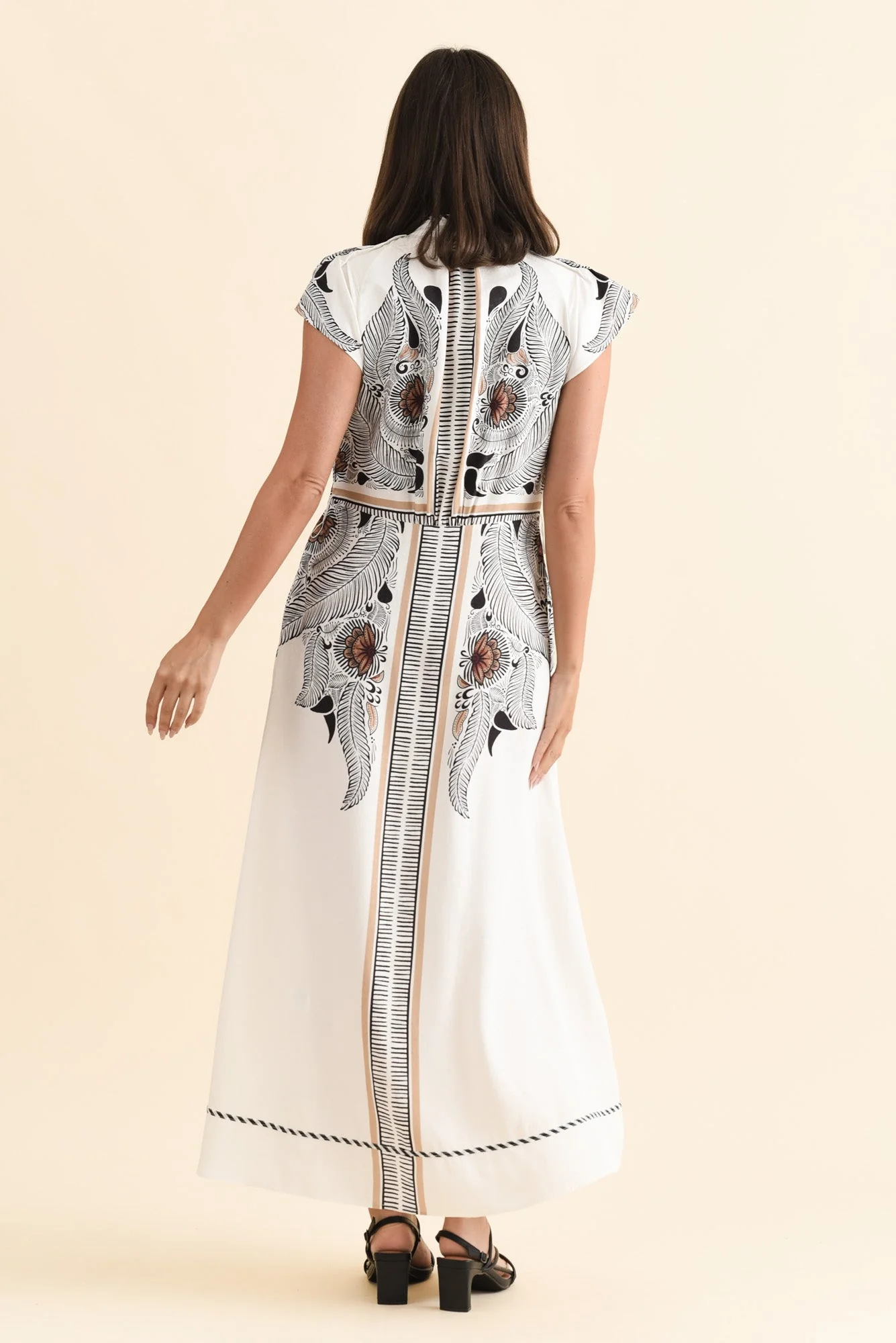 Malika Ivory Casablanca Tie Dress - Image 4