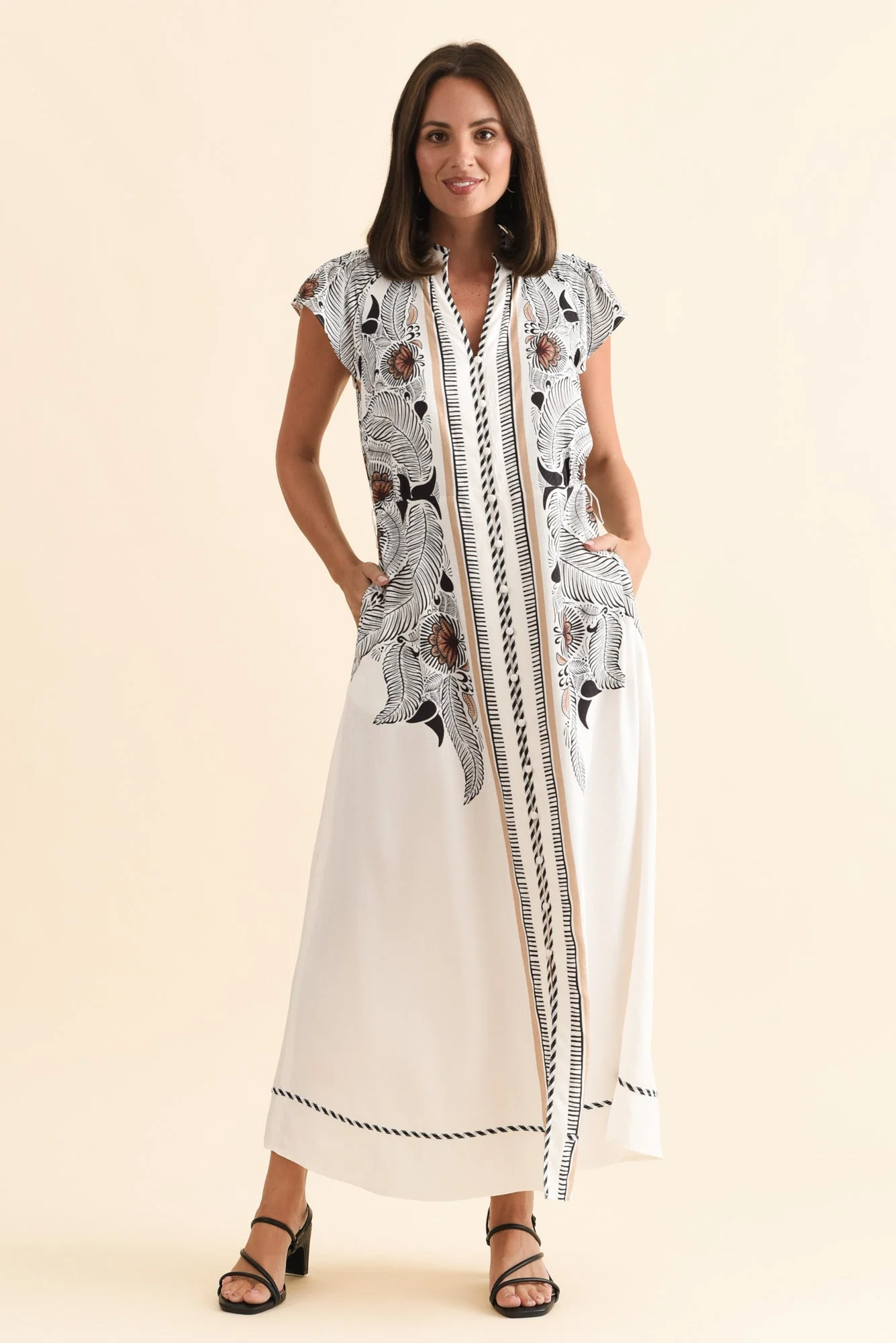 Malika Ivory Casablanca Tie Dress - Image 6