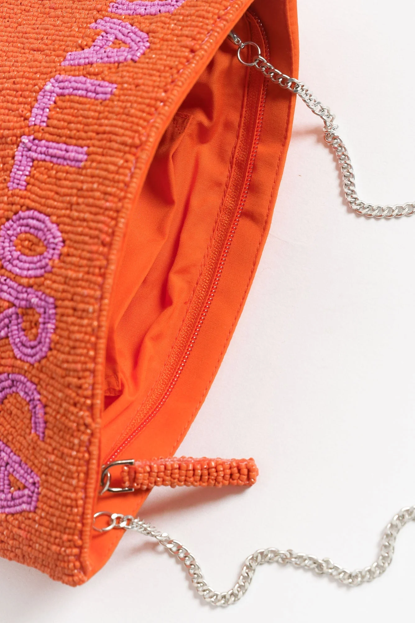 Mallorca Orange Beaded Clutch - Image 2