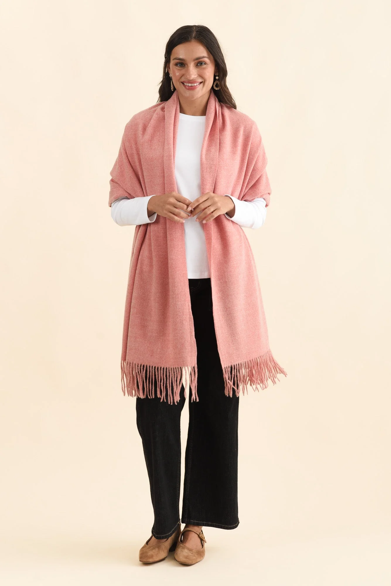 Malone Berry Wool Blend Scarf - Image 2