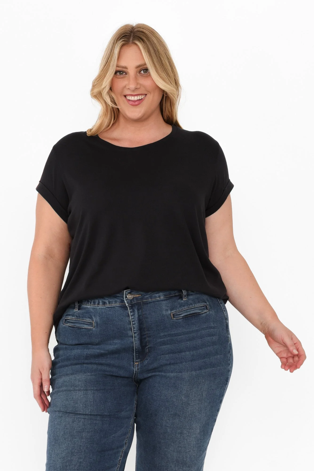 Manly Black Cotton Tee - Image 8