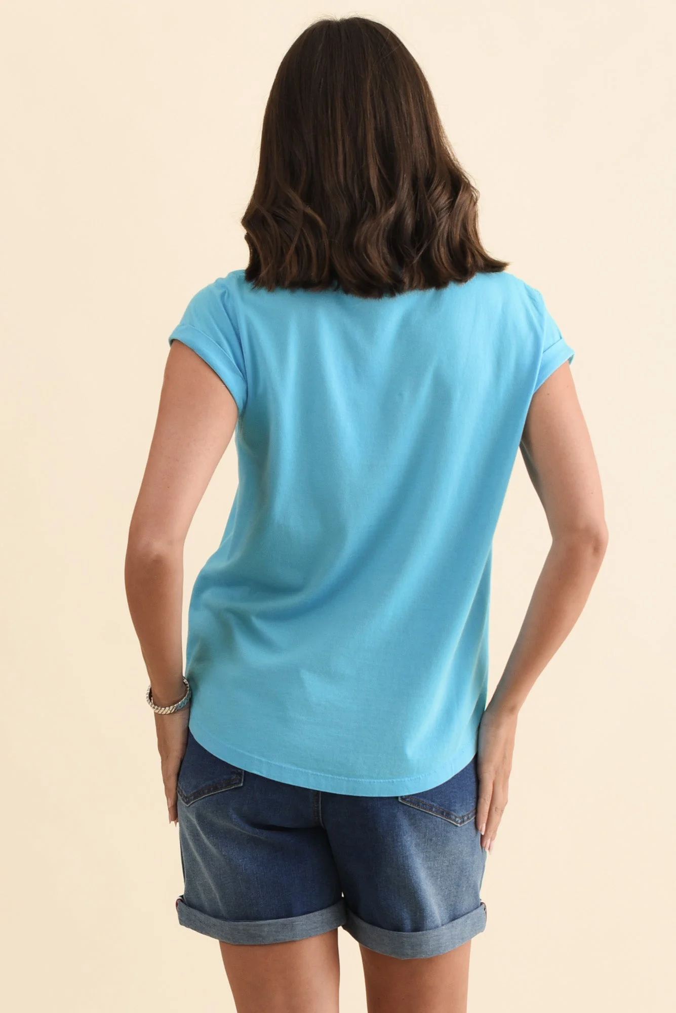 Manly Blue Cotton Tee - Image 4