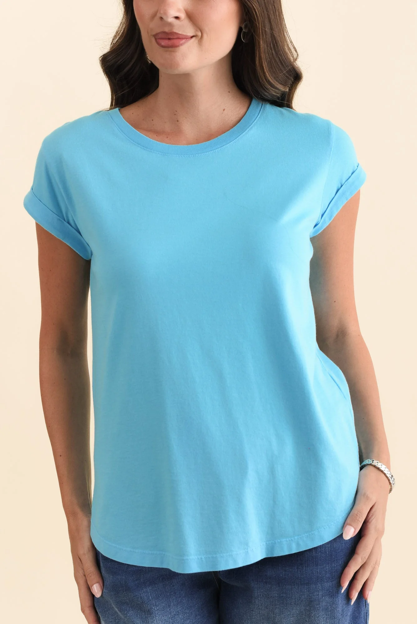 Manly Blue Cotton Tee - Image 5