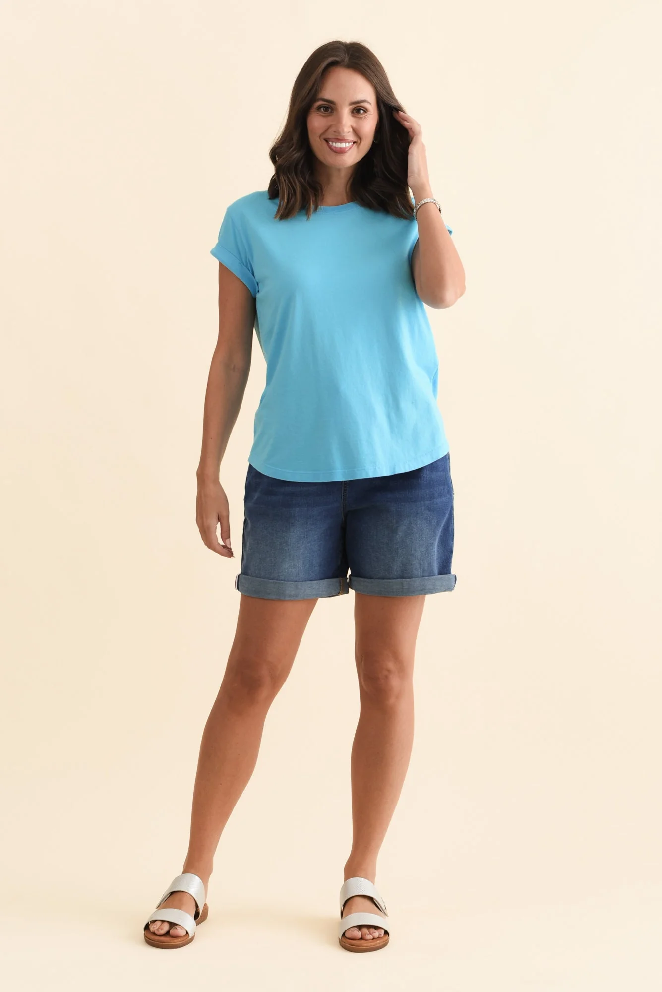 Manly Blue Cotton Tee - Image 6