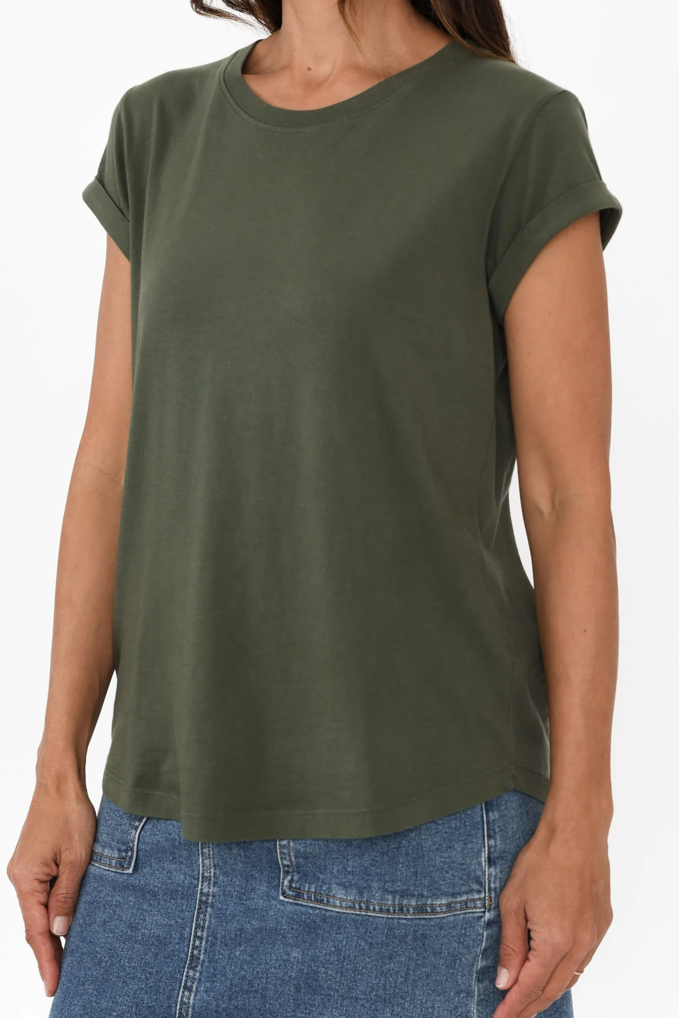 Manly Khaki Cotton Tee - Image 5