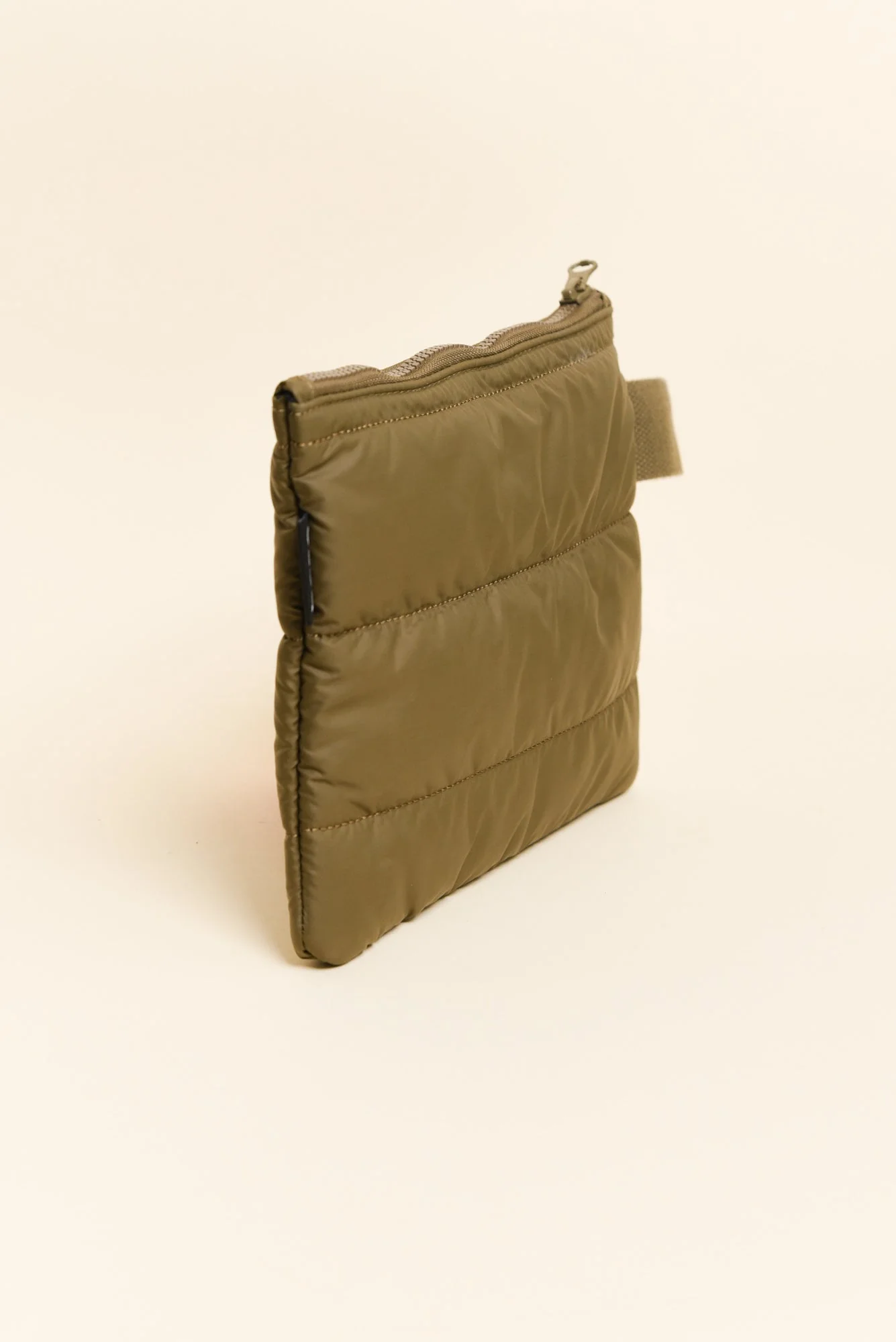Flat Base Khaki Clutch - Image 2