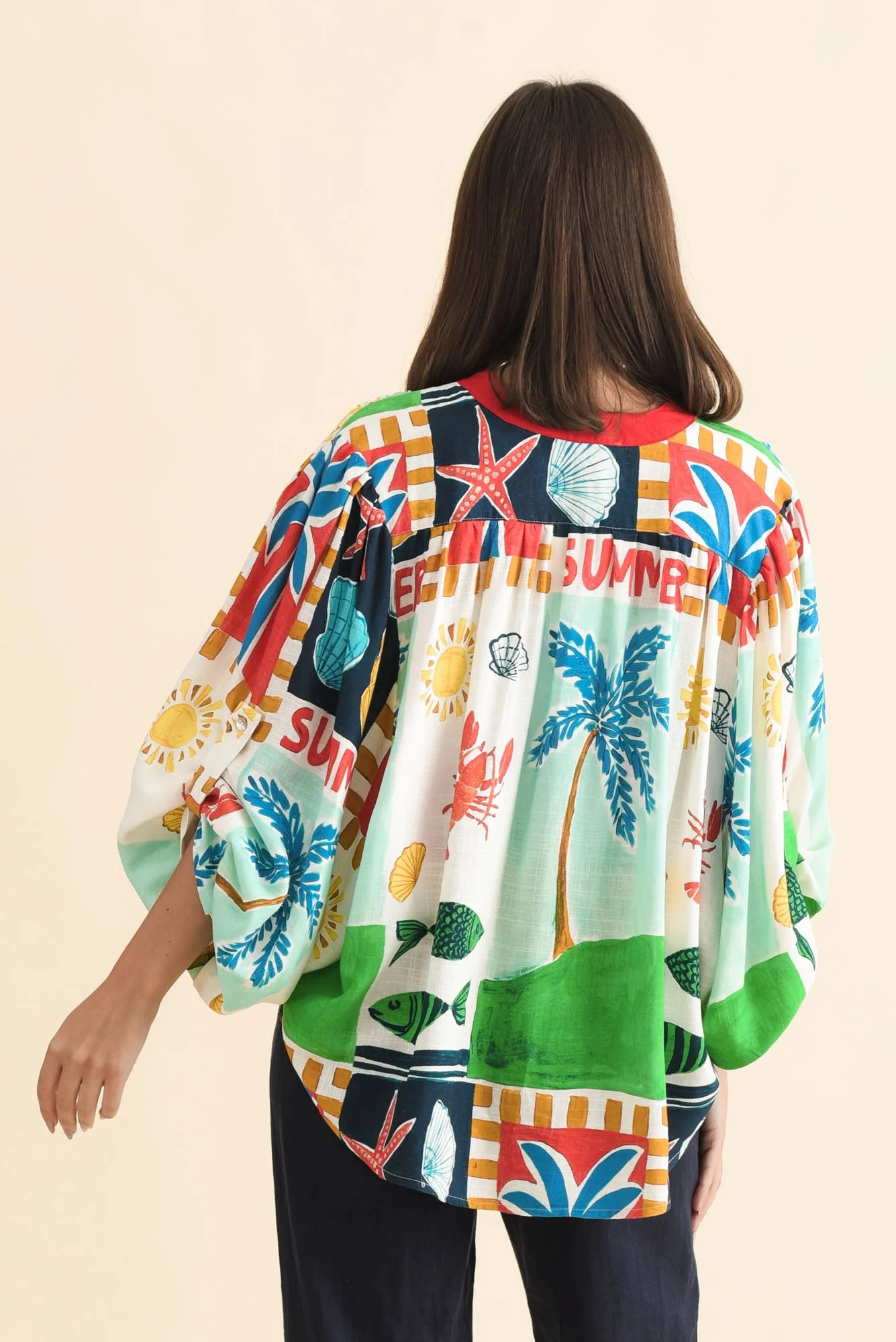Marella Green Coastal Button Top - Image 4