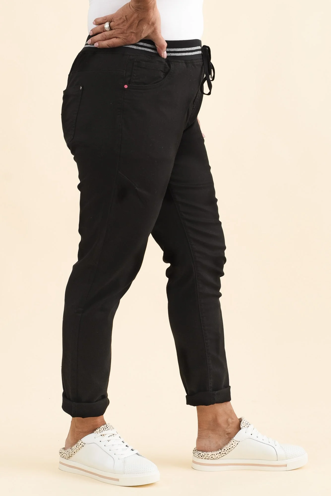 Margo Black Drawstring Pants - Image 9