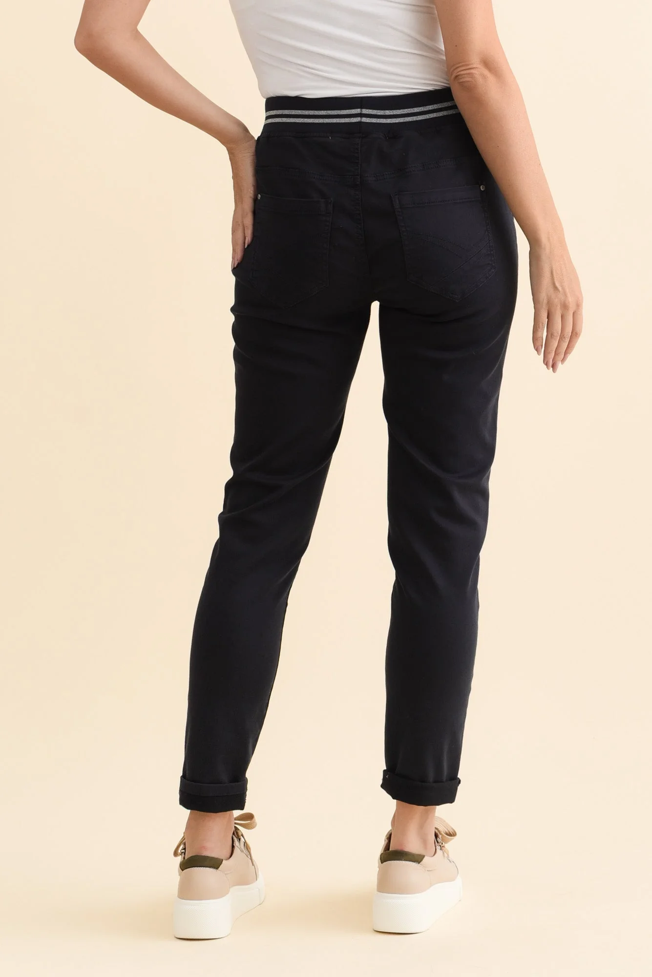 Margo Navy Drawstring Pants - Image 5
