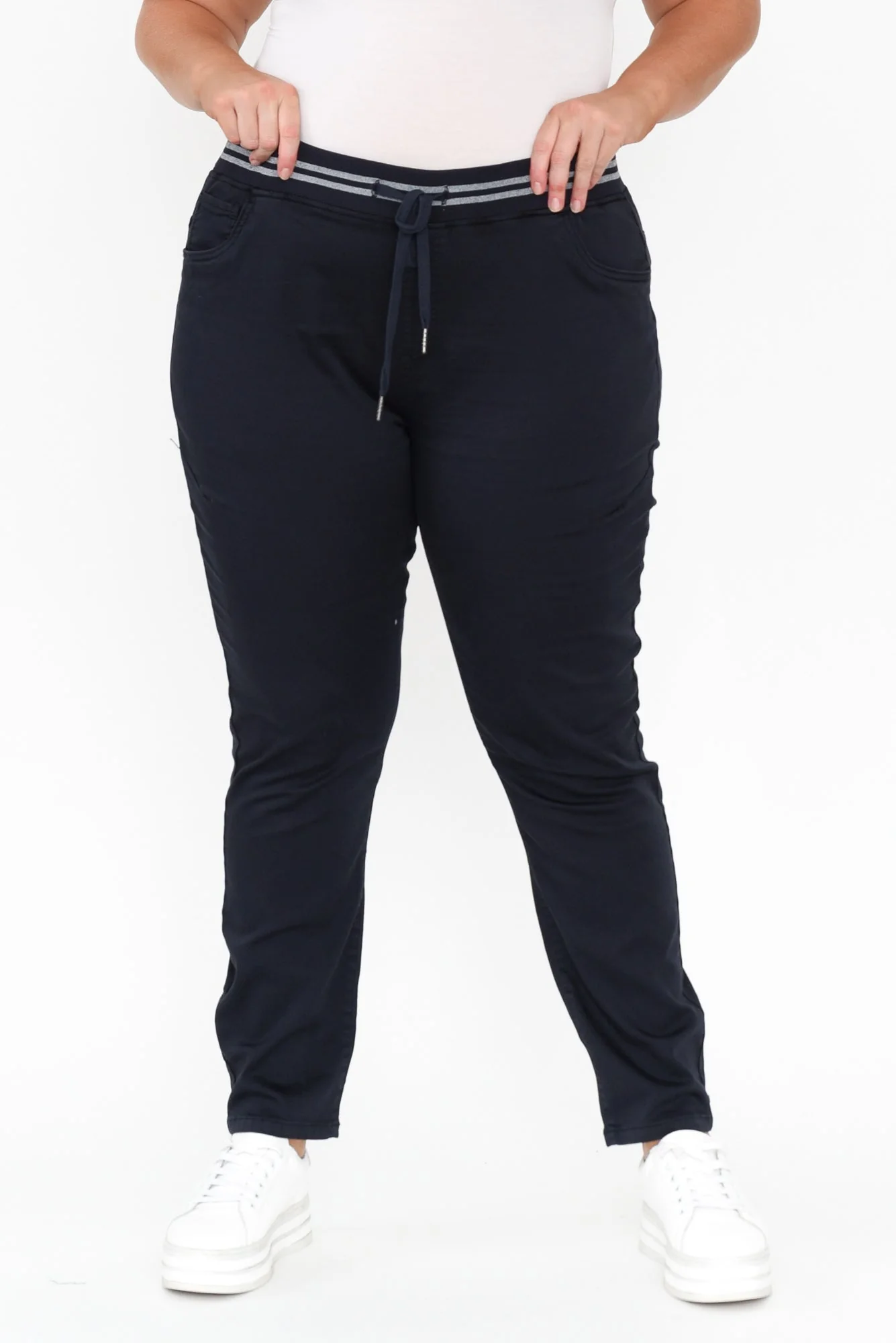 Margo Navy Drawstring Pants - Image 8