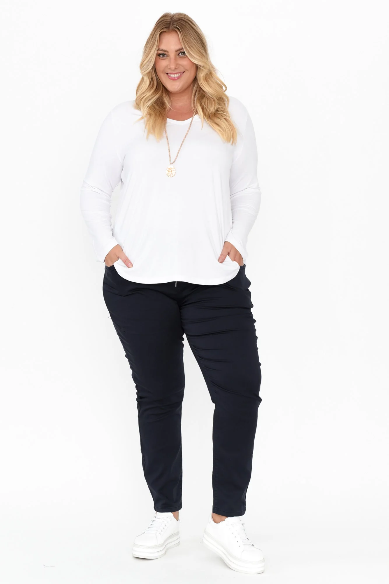 Margo Navy Drawstring Pants - Image 9