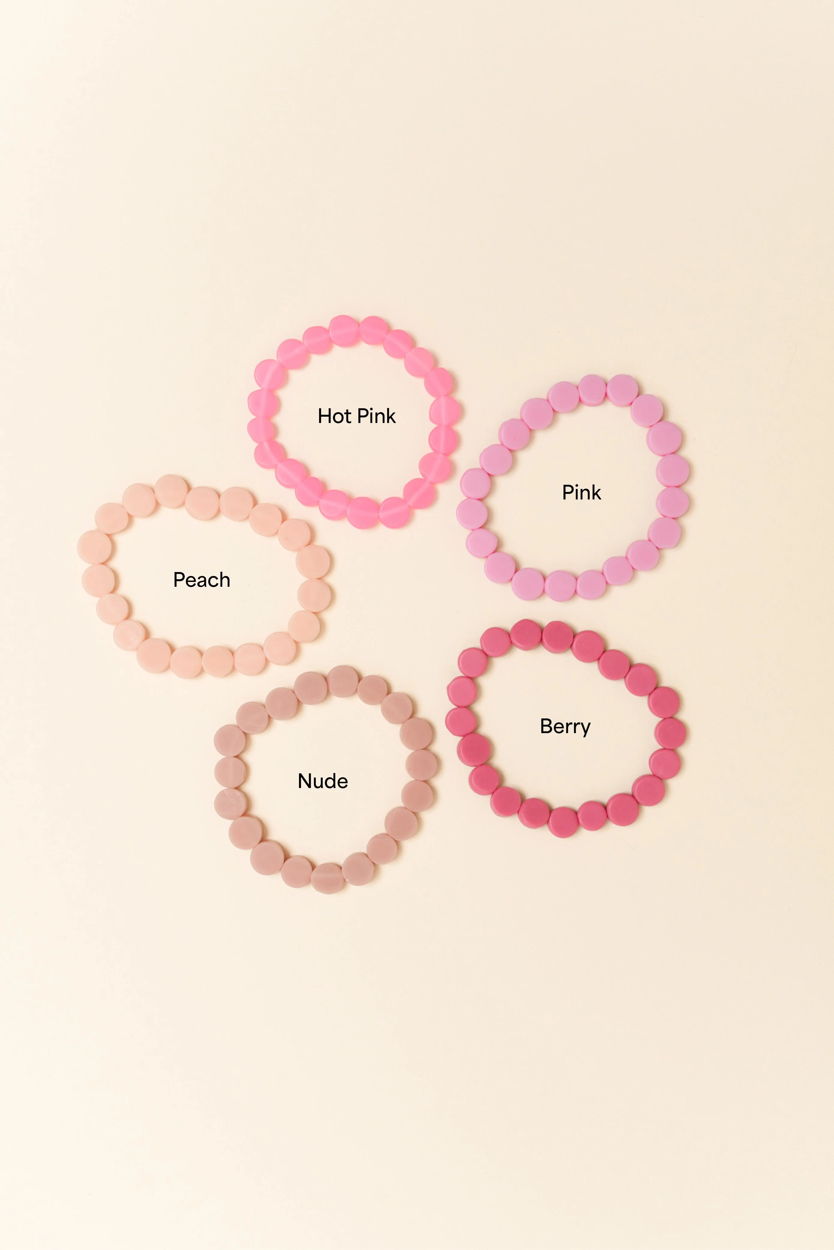 Mari Peach Resin Beaded Bracelet - Image 2