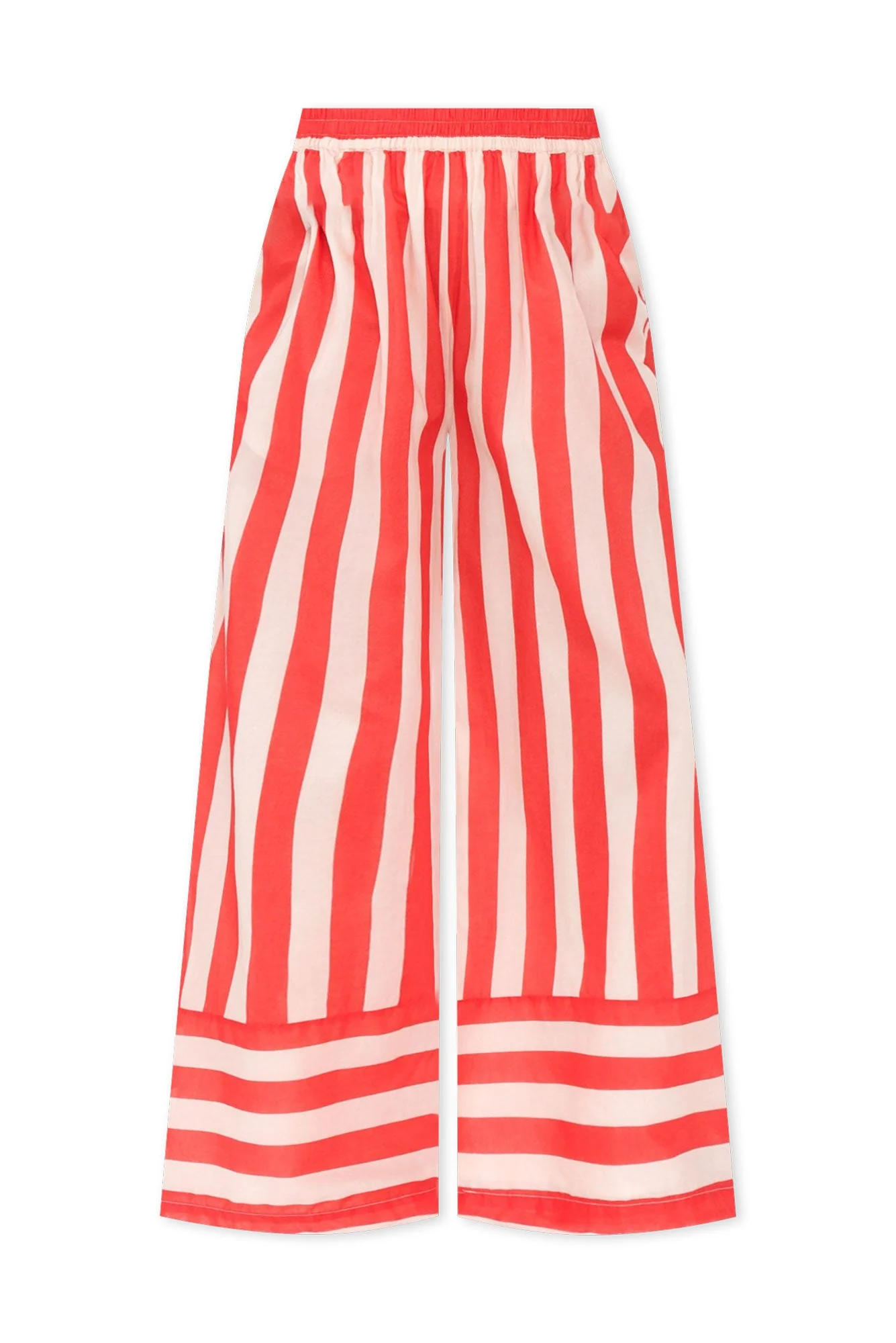 Mariah Red Stripe Cotton Pants - Image 2